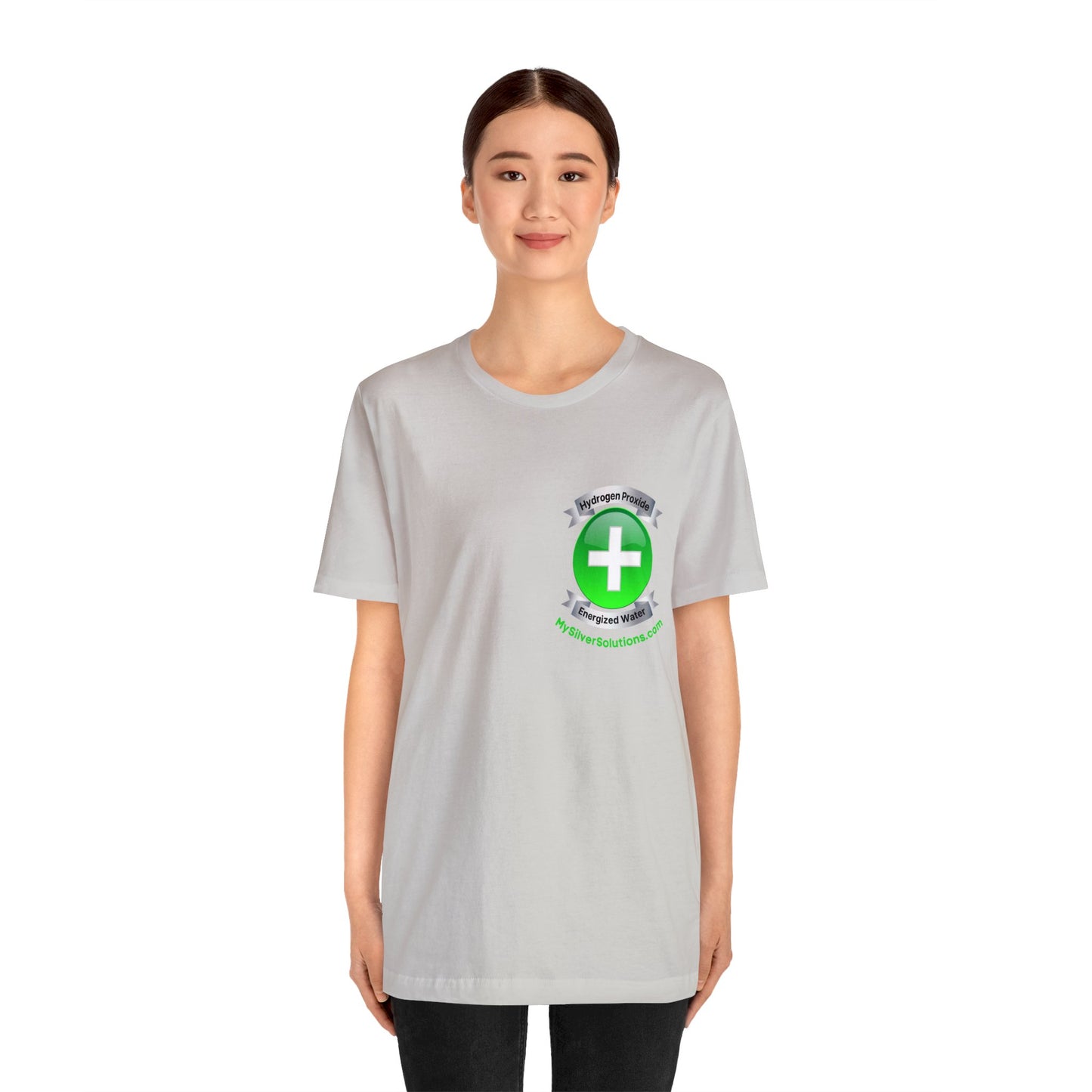 Hydrogen Peroxide Food Grade MySilverSolutions.com - Unisex Jersey Short Sleeve Tee