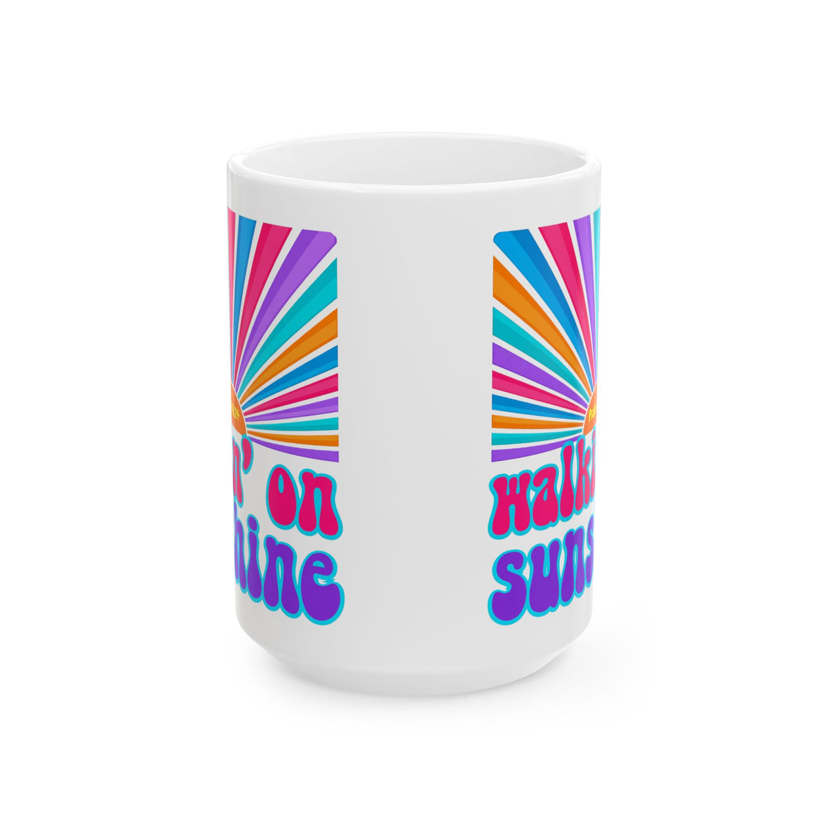 Walking on Sunshine Christian Coffee Mug — "Lord's Glory with Lori" Colorful Sunrise Faith Mug (11oz, 15oz)