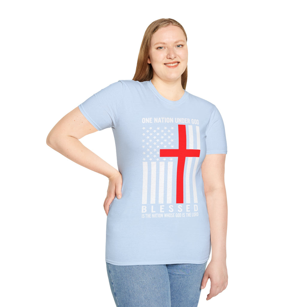 One Nation Under GOD - Mens Womans Softstyle T-Shirt