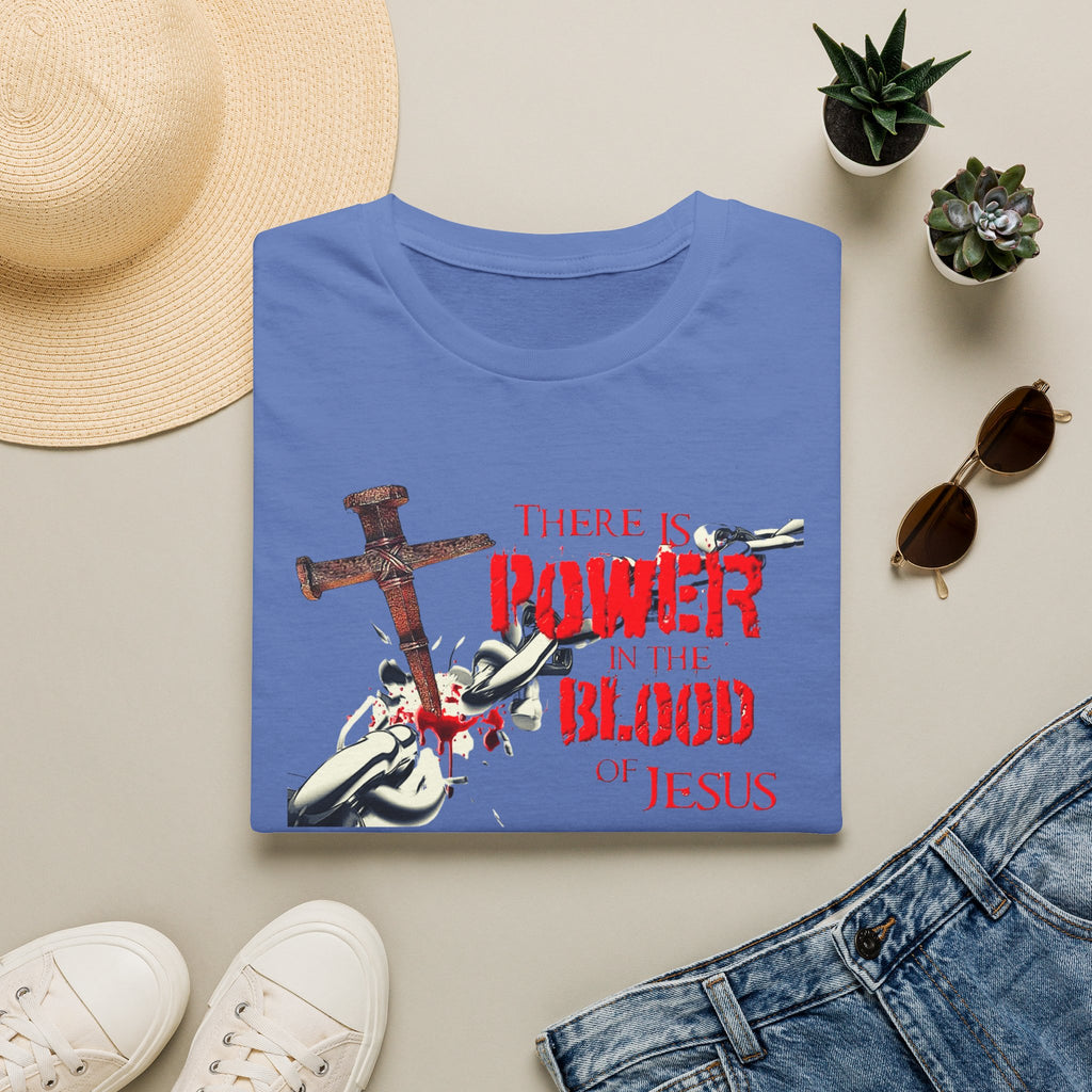 There's Power in the Blood of Jesus T-Shirt — Christian Cross Faith Shirt (Washed by the Blood)