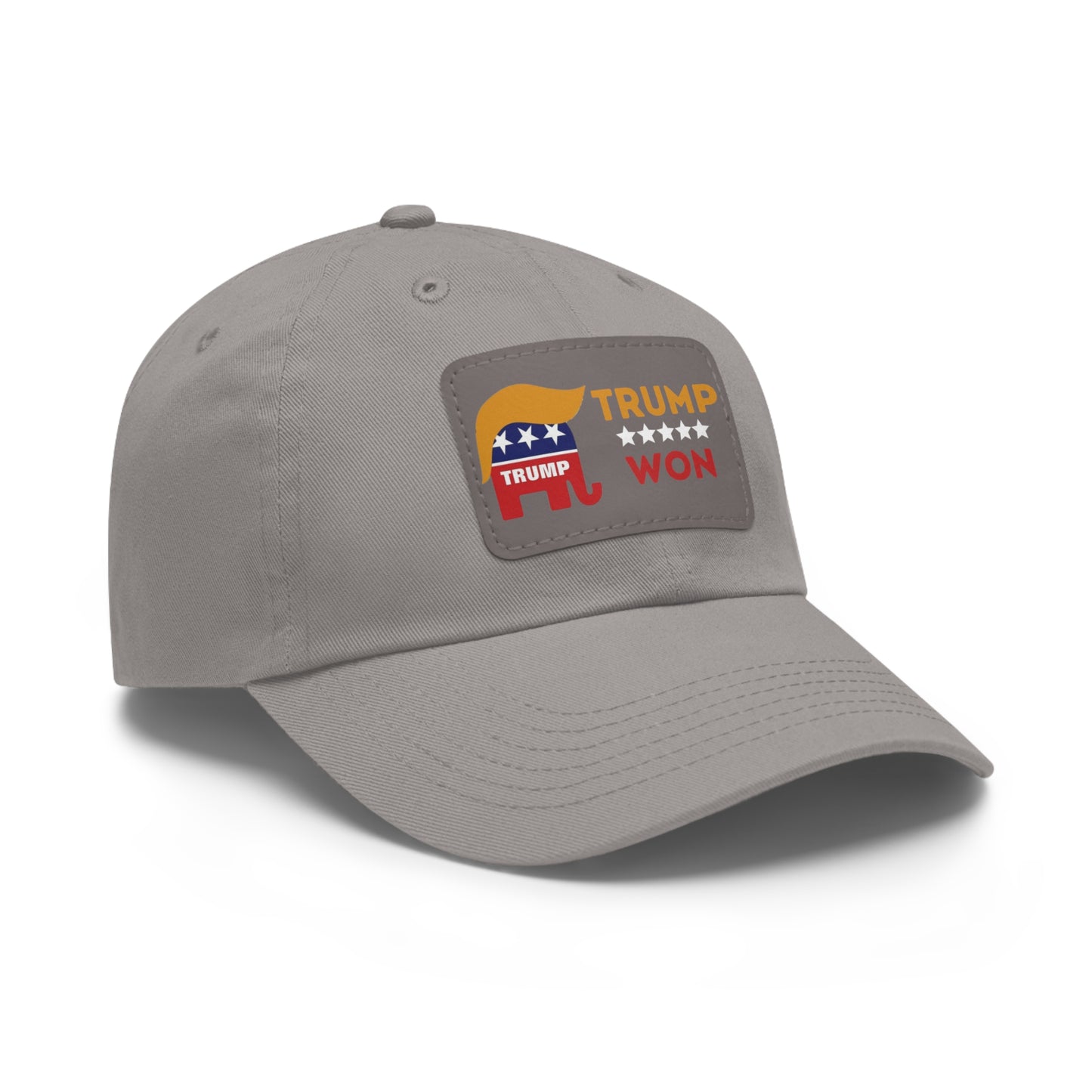 Trump Won Mom and Dad Hat with Leather Patch (Rectangle)