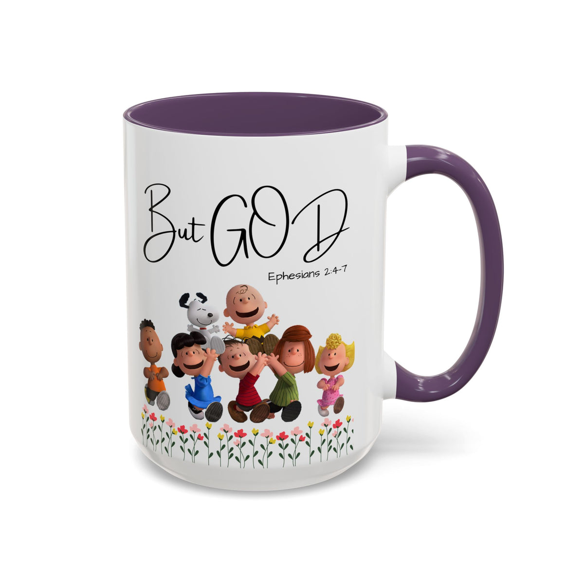 But God Scripture Coffee Mug — Genesis 50:20 Inspirational Heart Accent Mug (11/15oz)