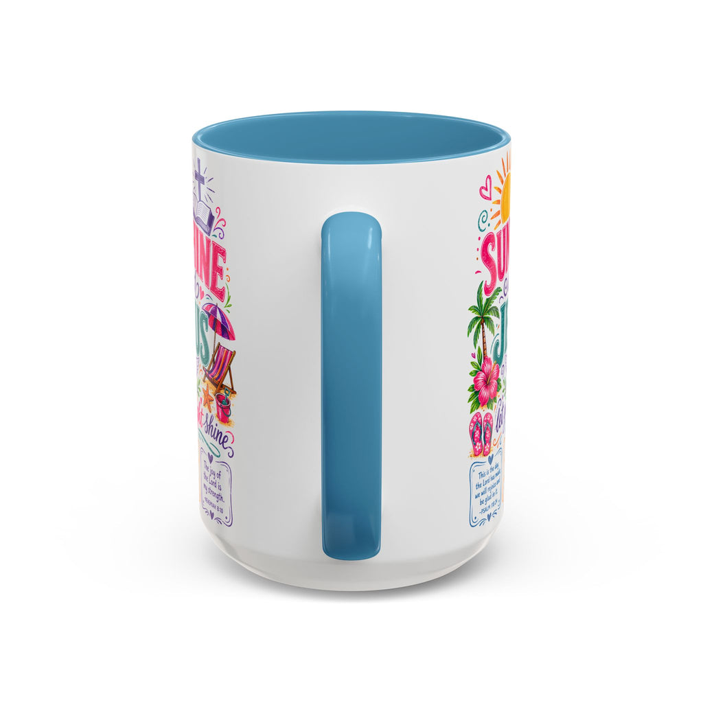 Sunshine and Jesus Coffee Mug — Faith-Inspired Beach Vibe Accent Mug (11/15oz)