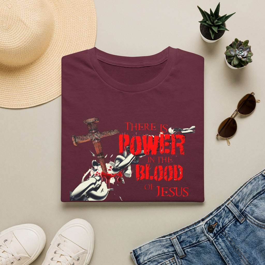 There's Power in the Blood of Jesus T-Shirt — Christian Cross Faith Shirt (Washed by the Blood)