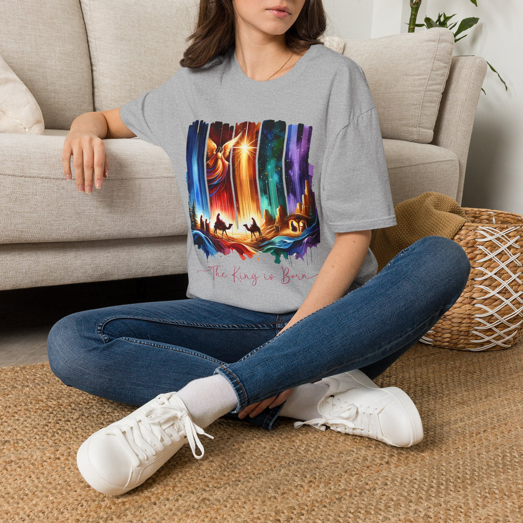 Vibrant Fantasy T-Shirt, Colorful Graphic Tee, Unisex Art Shirt, Great Gift for Fans, Unique Casual Wear, The King is Born Shirt