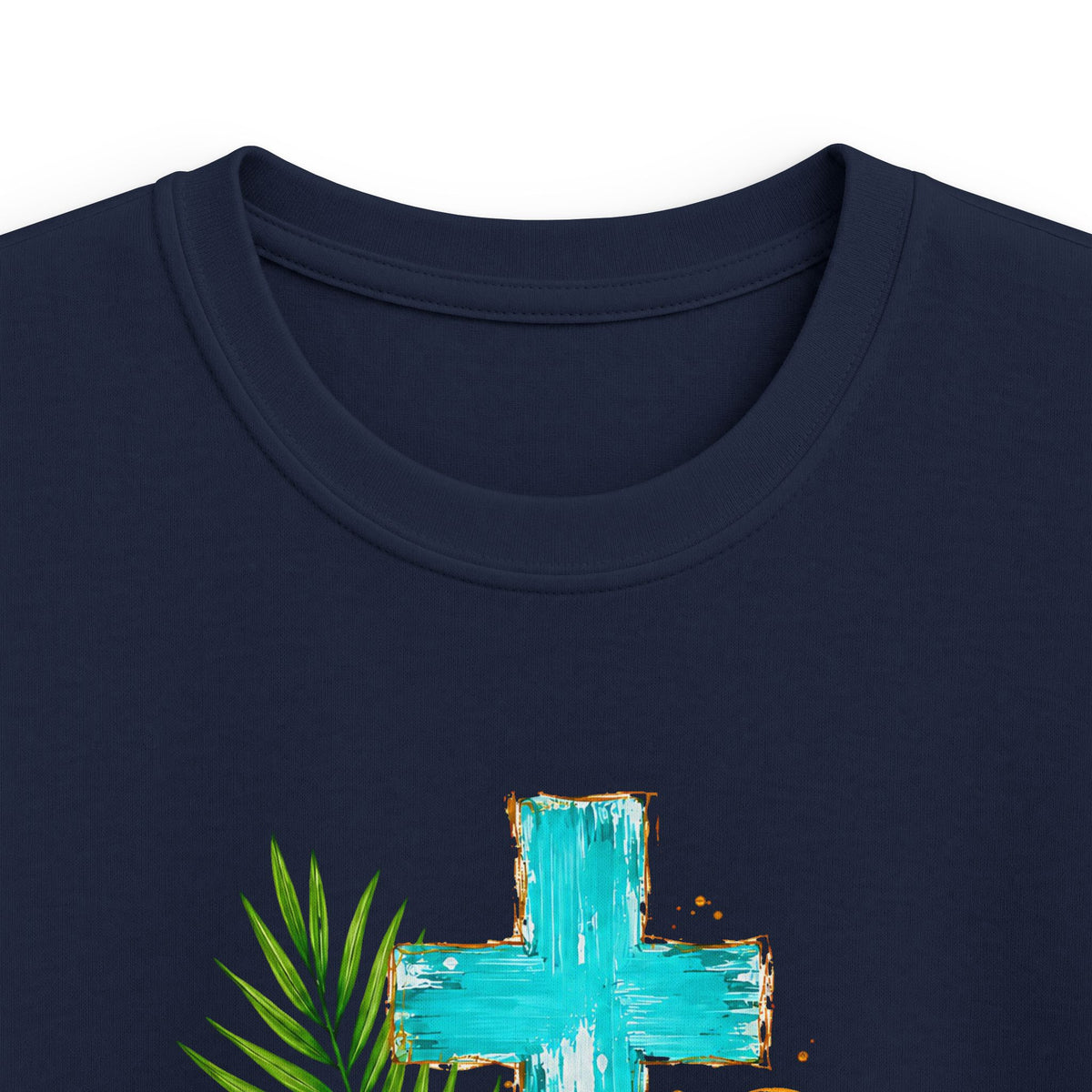 Kids Tee — Sunshine & Jesus Floral Cross Christian Graphic