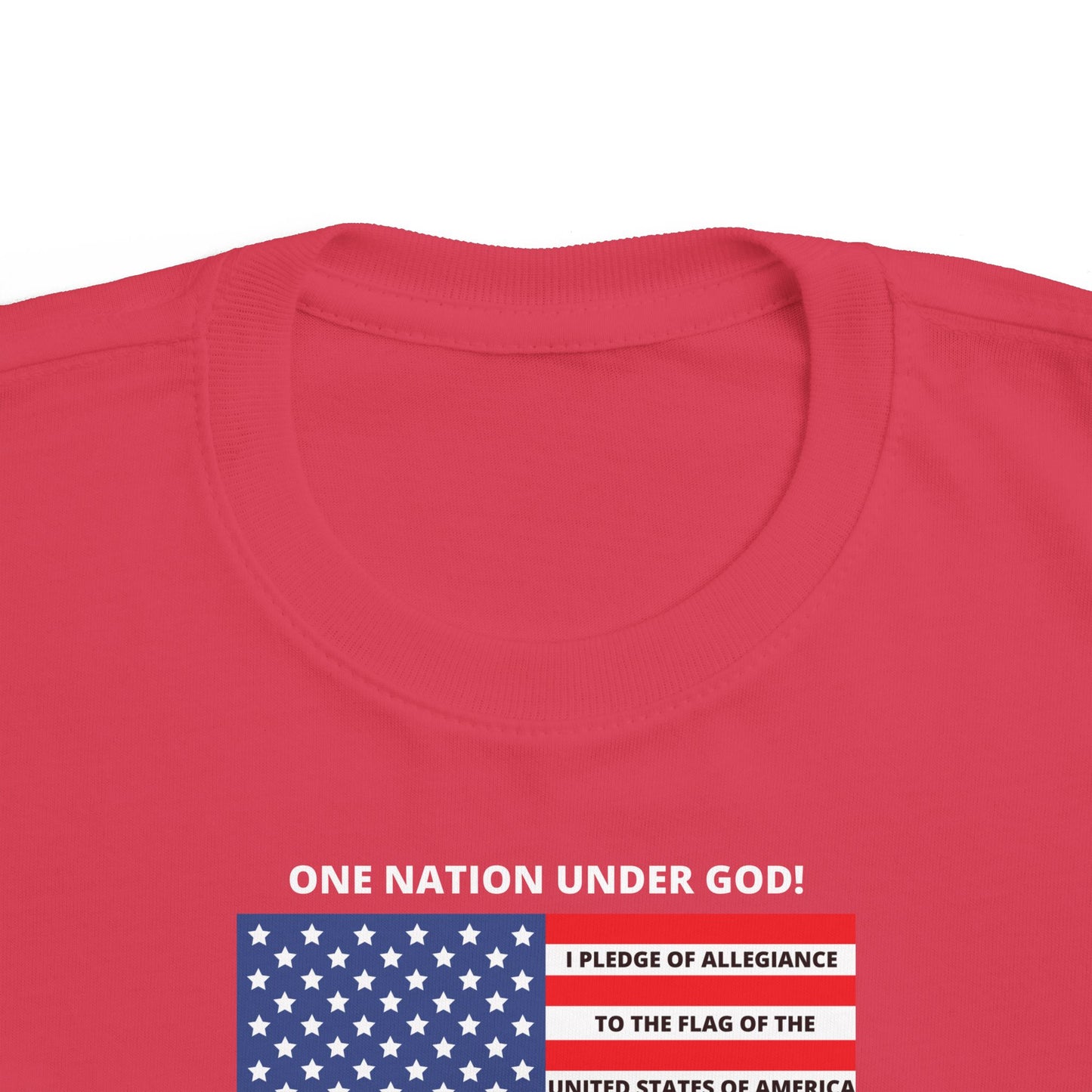 One Nation Under GOD Pledge of Allegiance Kid's Fine Jersey Tee