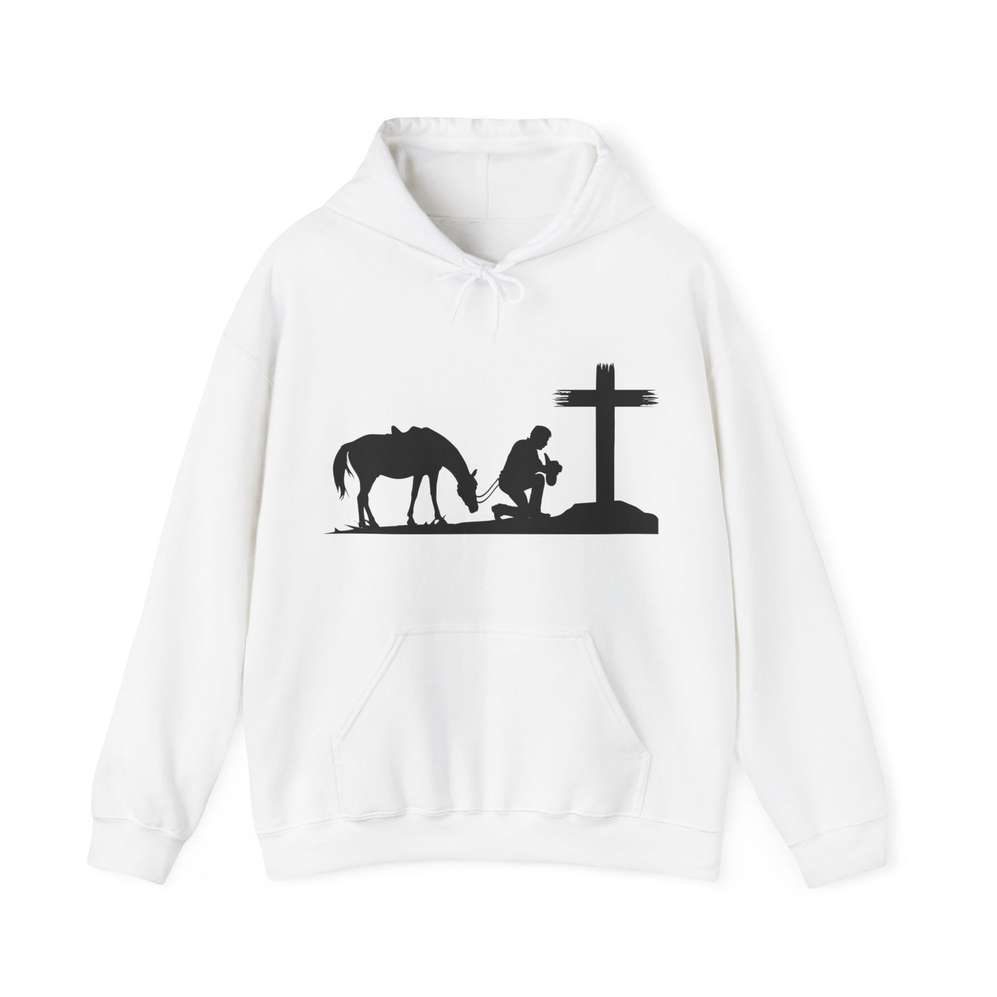 Prayer - when life gets to hard to stand - Kneel - Unisex Heavy Blend Hooded Sweatshirt