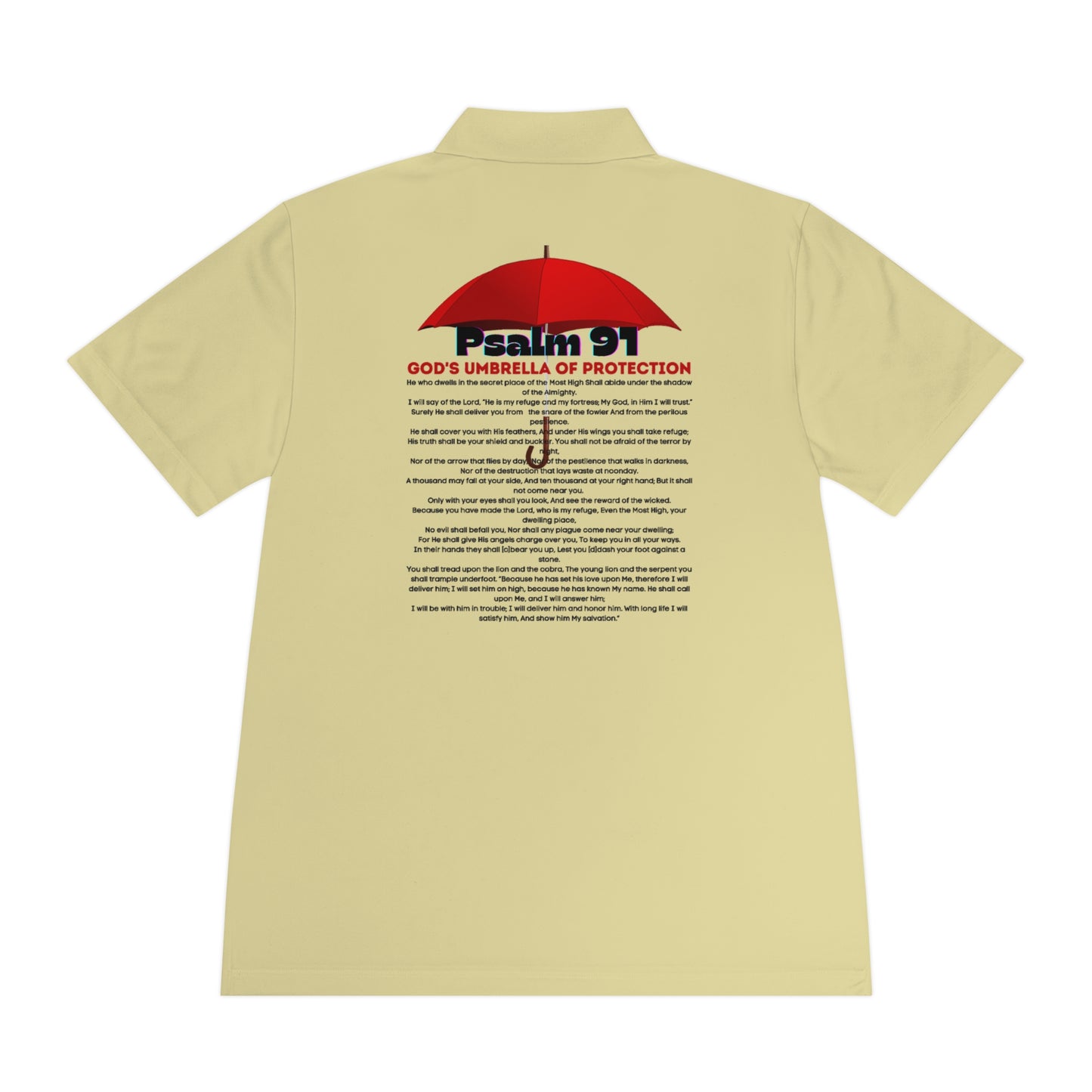 Psalm 91 GODS Umbrella Mens and Womans Sport Polo Shirt