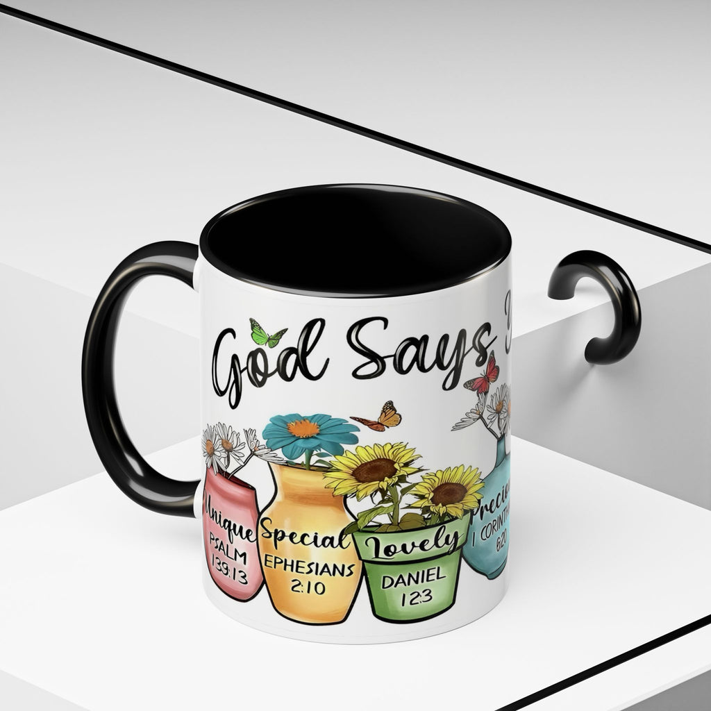 God Says You Are - You Are Loved Christian Bible Verse Coffee Mug