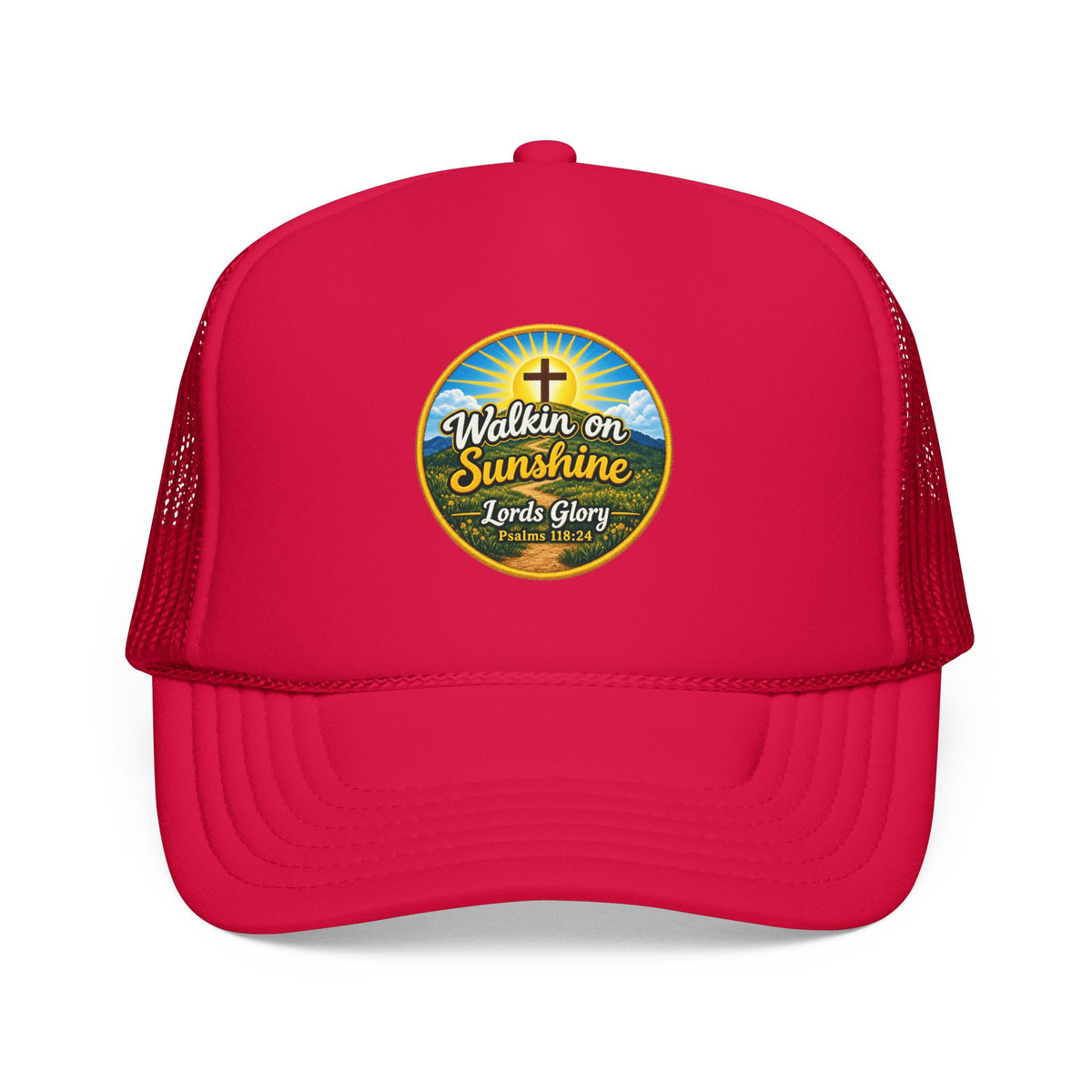 Walkin' on Sunshine Trucker Hat — 'Lord's Glory with Lori' Christian Mesh Cap