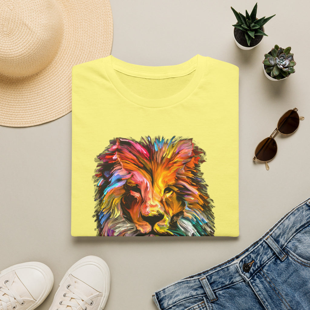 Lion of Judah Colorful Lion T-Shirt — "The Lion of Judah / Aryeh Yehudah" Graphic Tee