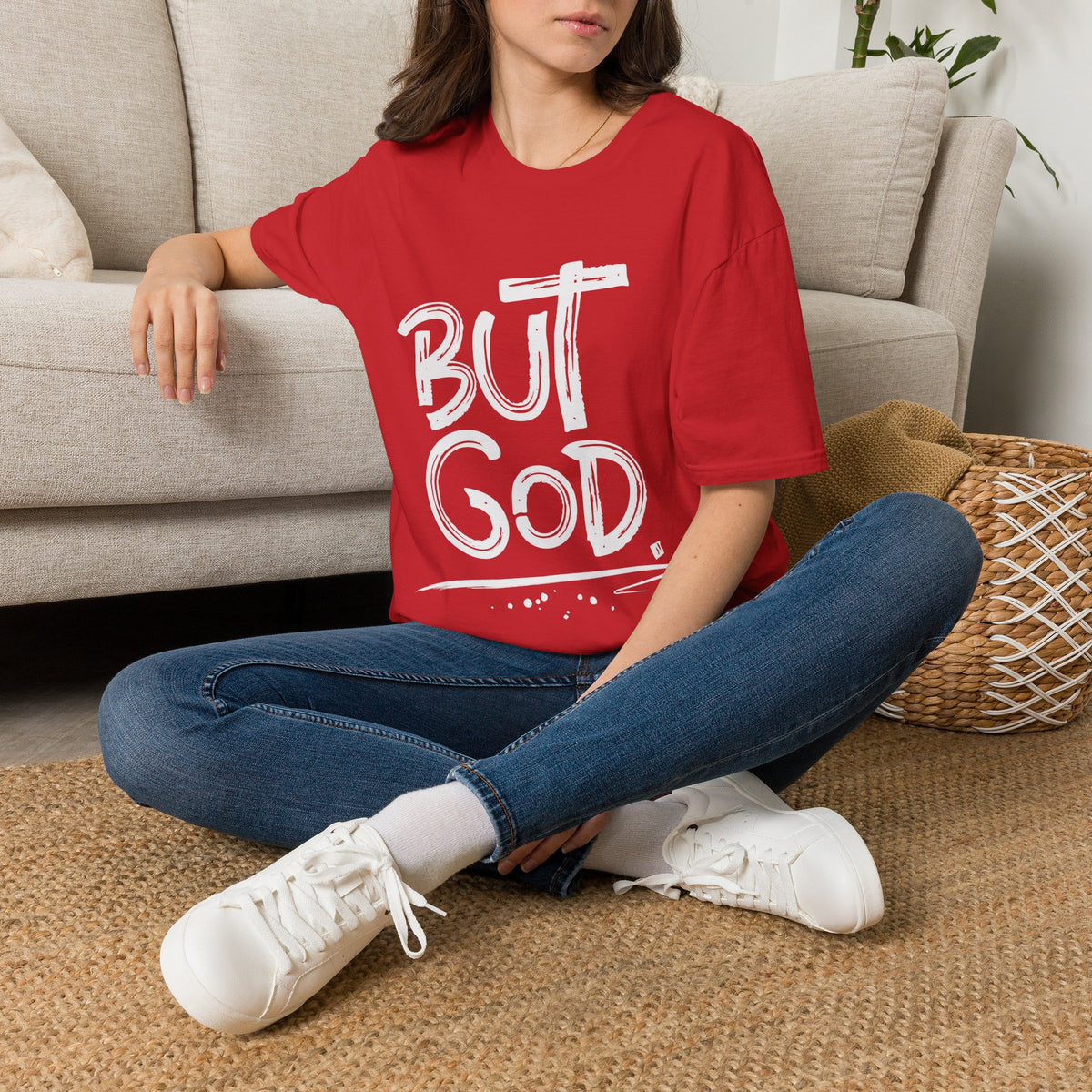 But GOD - Mens and Womans  Softstyle T-Shirt
