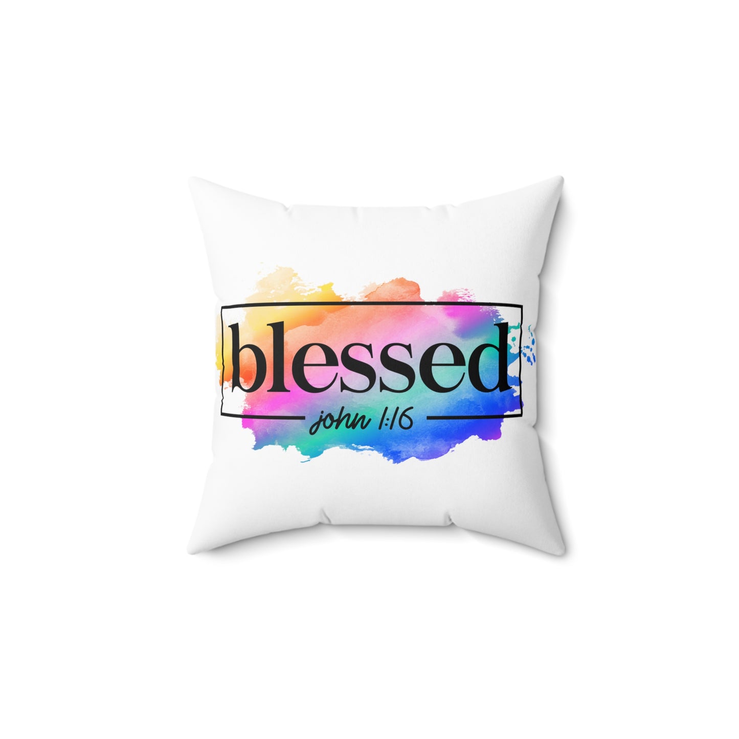 LOVED and BLESSED - Spun Polyester Square Pillow