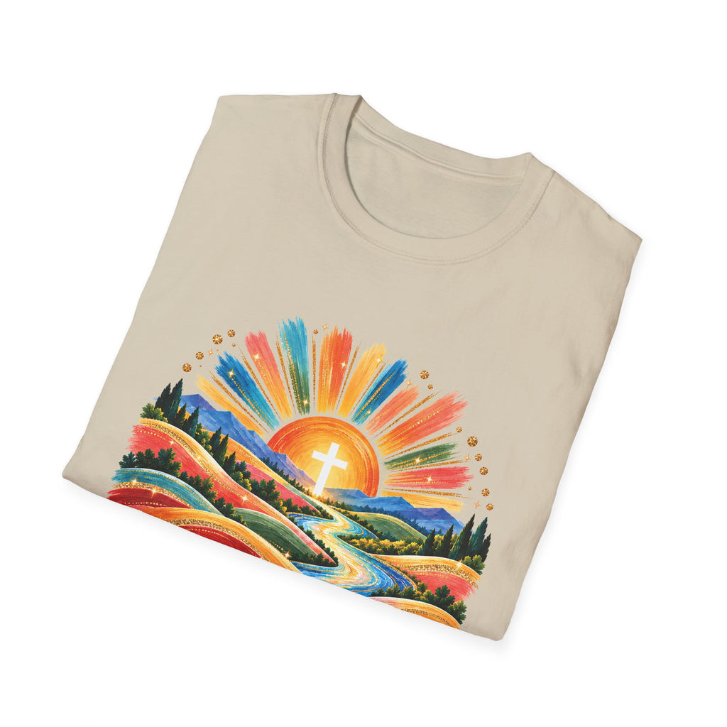 Walking On Sunshine with Lords Glory - with Lori Faith and Hope Christian Sunrise T-Shirt