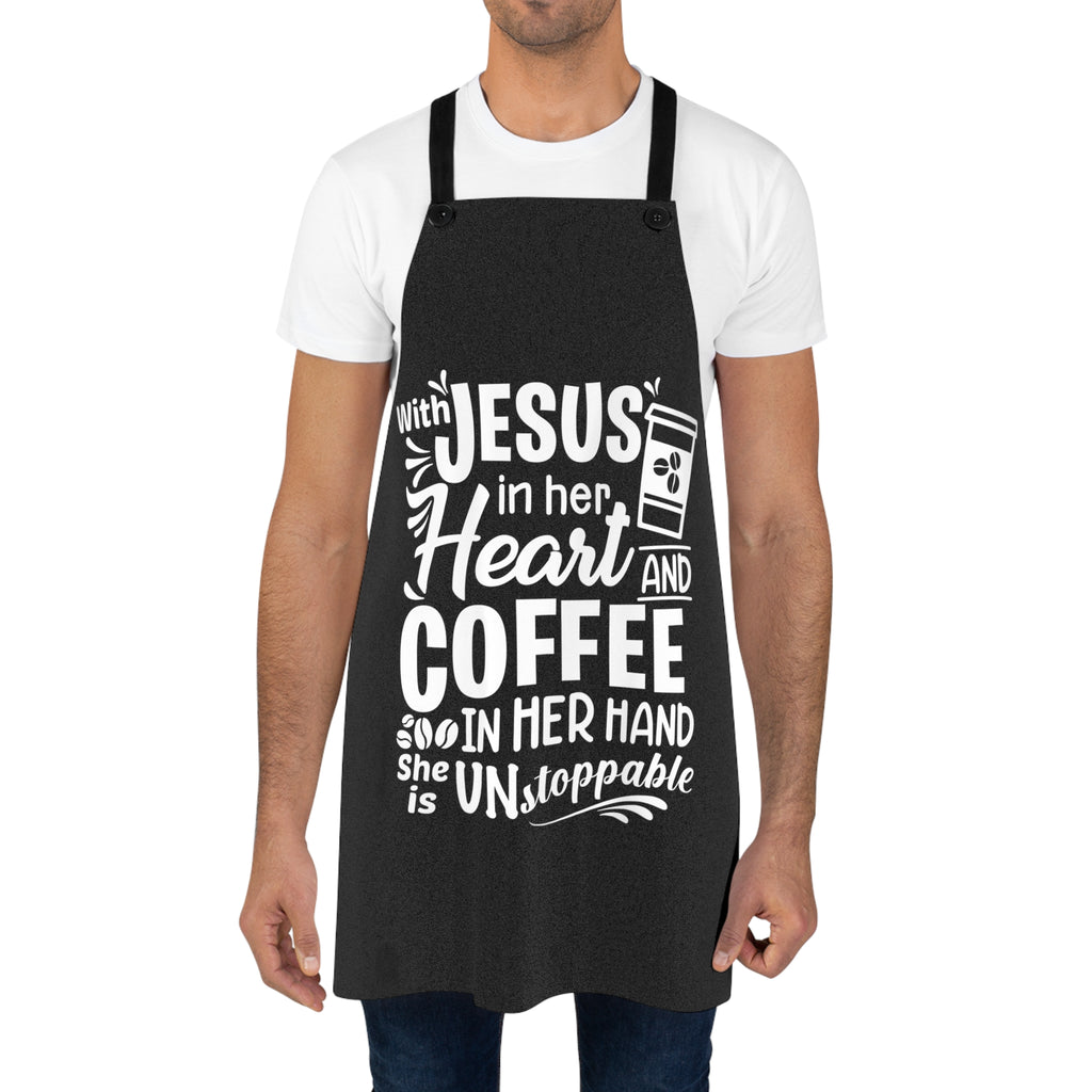 JESUS and Coffee - Apron Black #Coffee