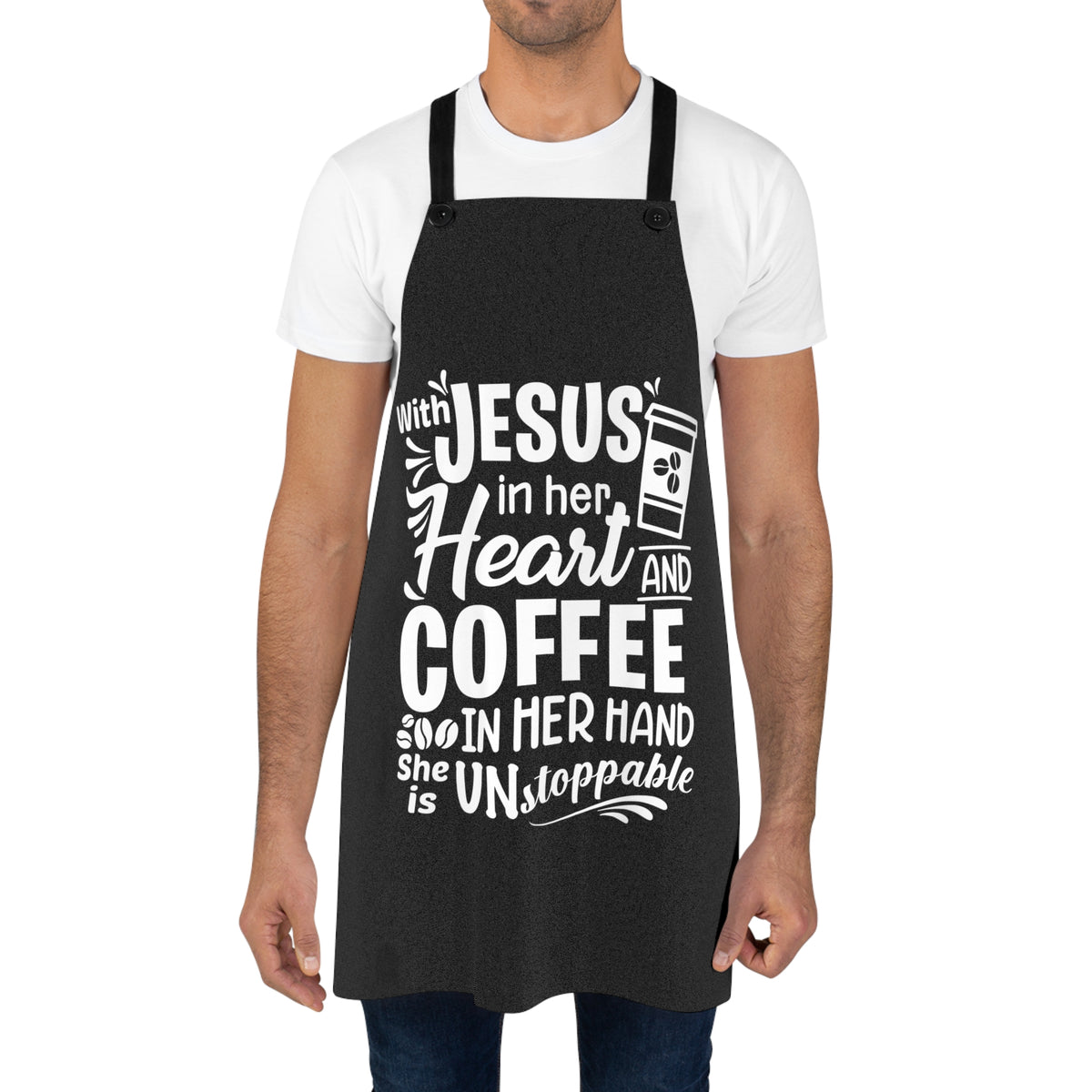 JESUS and Coffee - Apron Black #Coffee