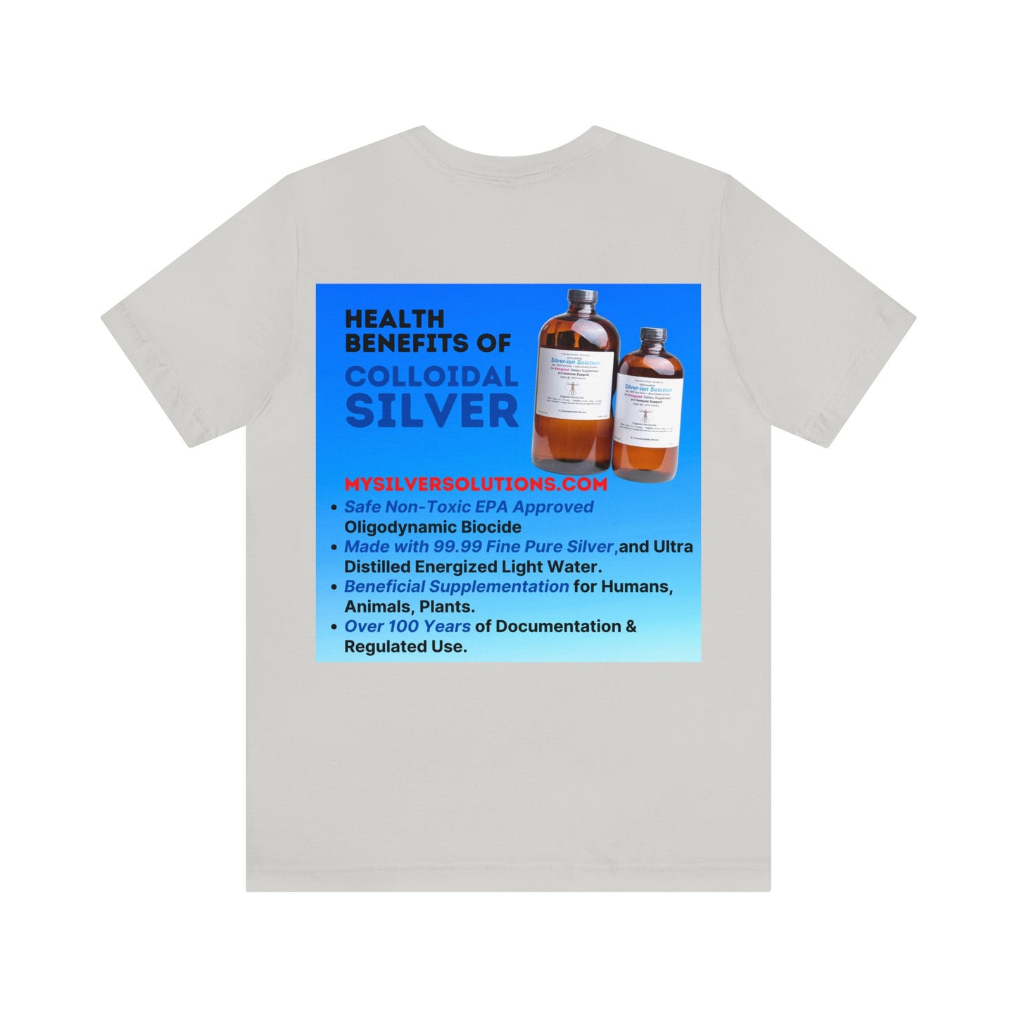 Colloidal Silver MySilverSolutions.com - Unisex Jersey Short Sleeve Tee