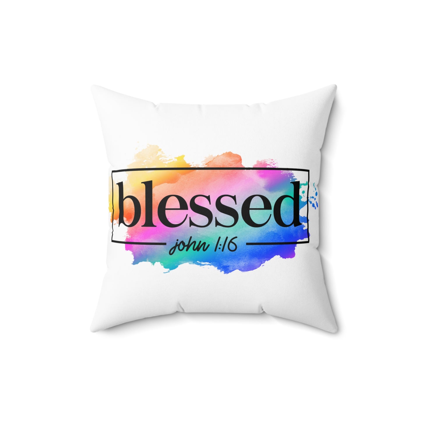 LOVED and BLESSED - Spun Polyester Square Pillow