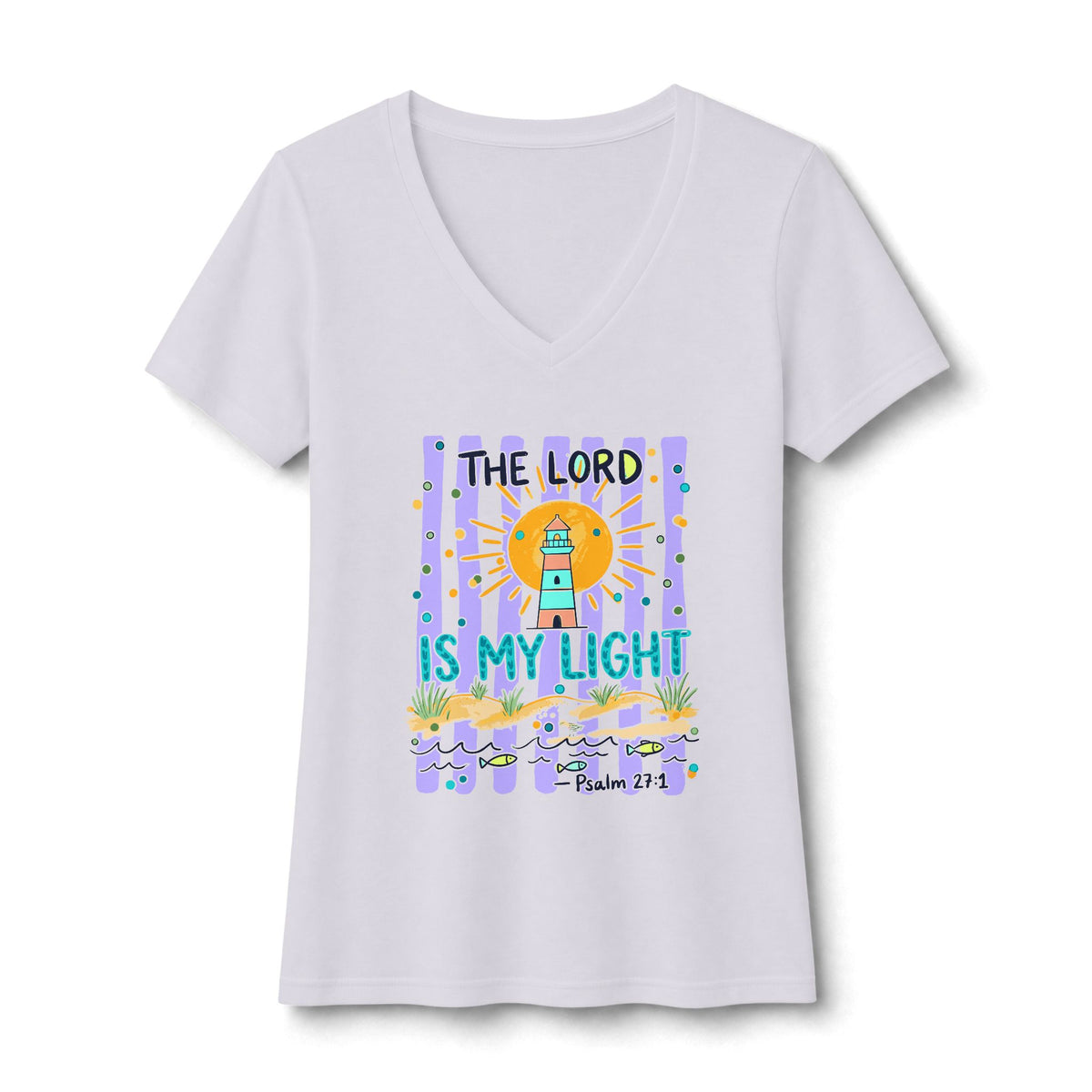 The Lord is my Light Women's Ideal V-Neck Tee