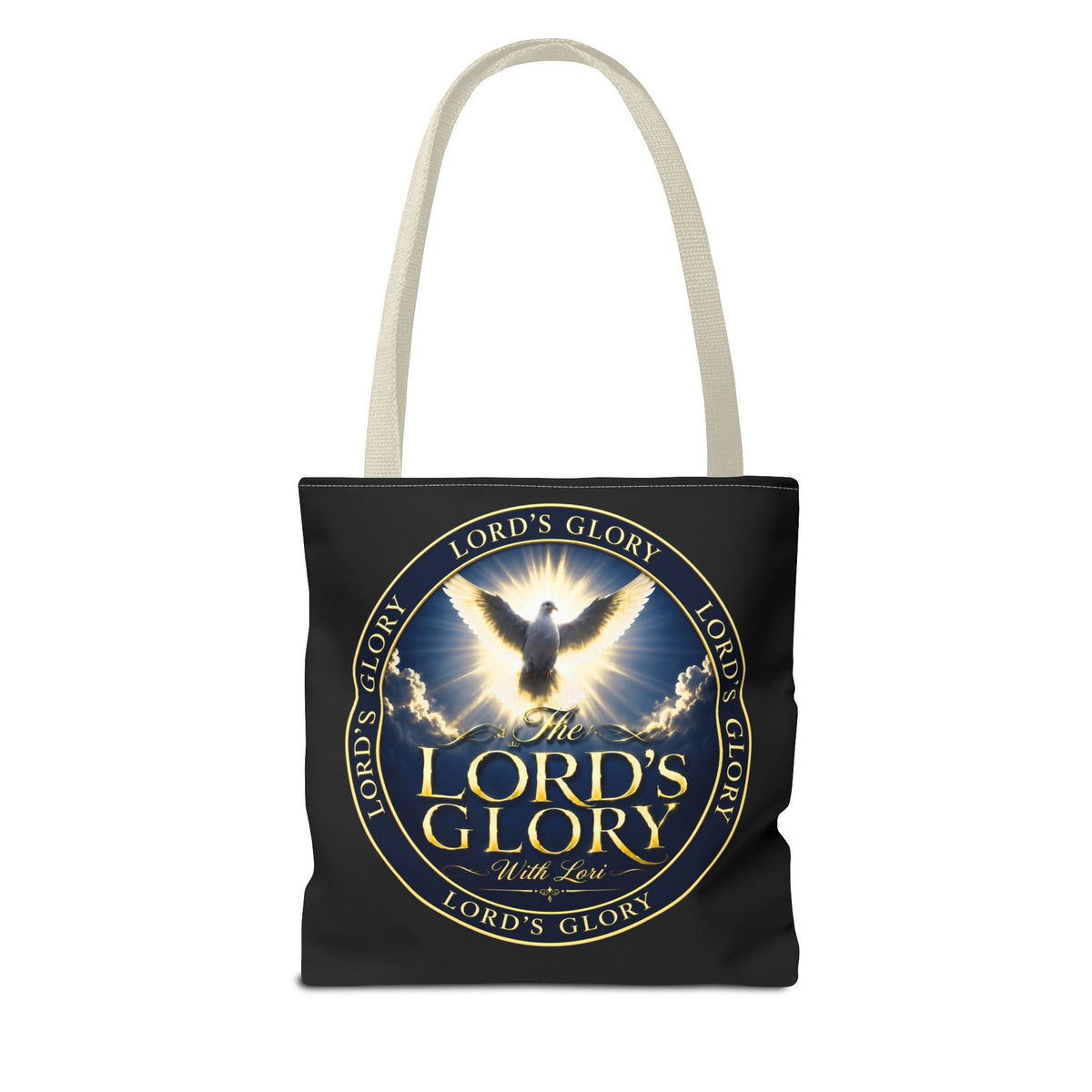 Tote Bag — "The Lord's Glory with Lori" Christian Dove Tote (Faith-Inspired Church Bag)