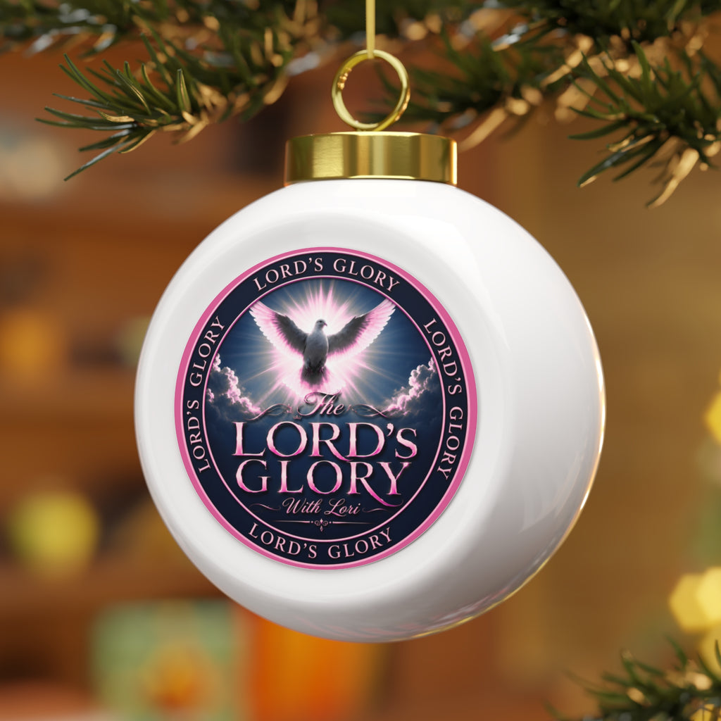 Christmas Ornament — "The Lord's Glory with Lori" Dove Ball