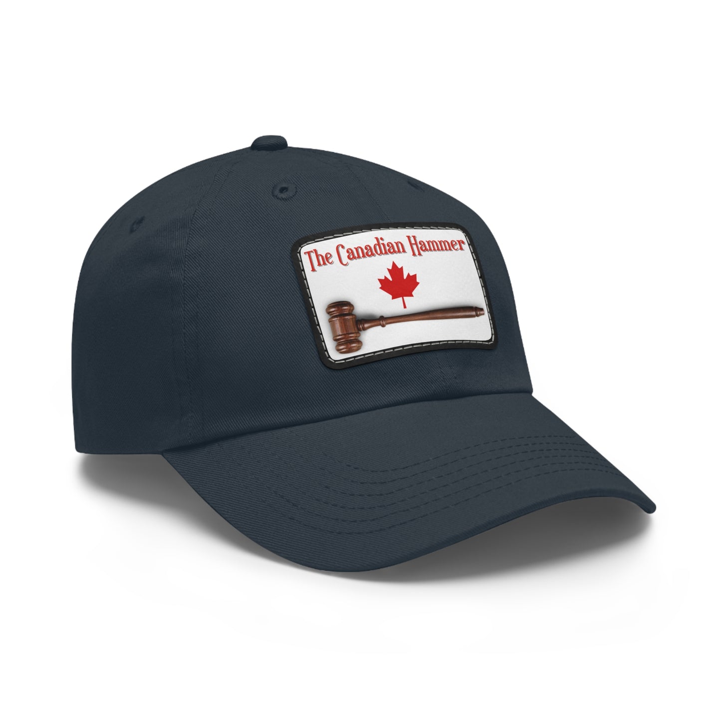 The Canadian Hammer / Barry Wunsch / #TheCanadianHammer Mom and Dad Hat with Leather Patch (Rectangle)