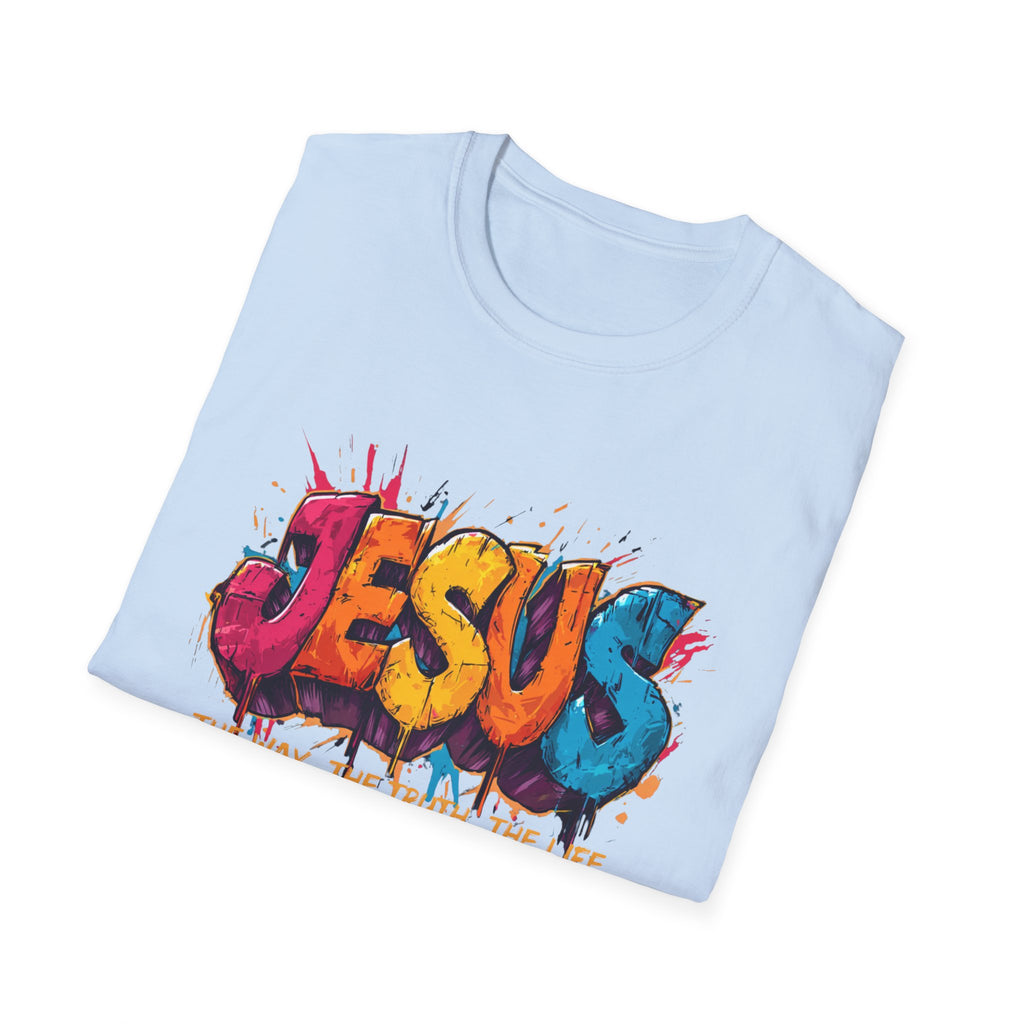 JESUS  Splash T-Shirt | Colorful Street Art Christian Tee