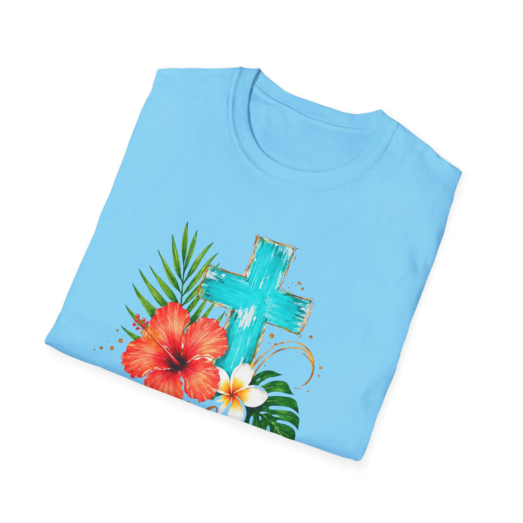 Sunshine & Jesus T-Shirt — Tropical Cross Christian Tee