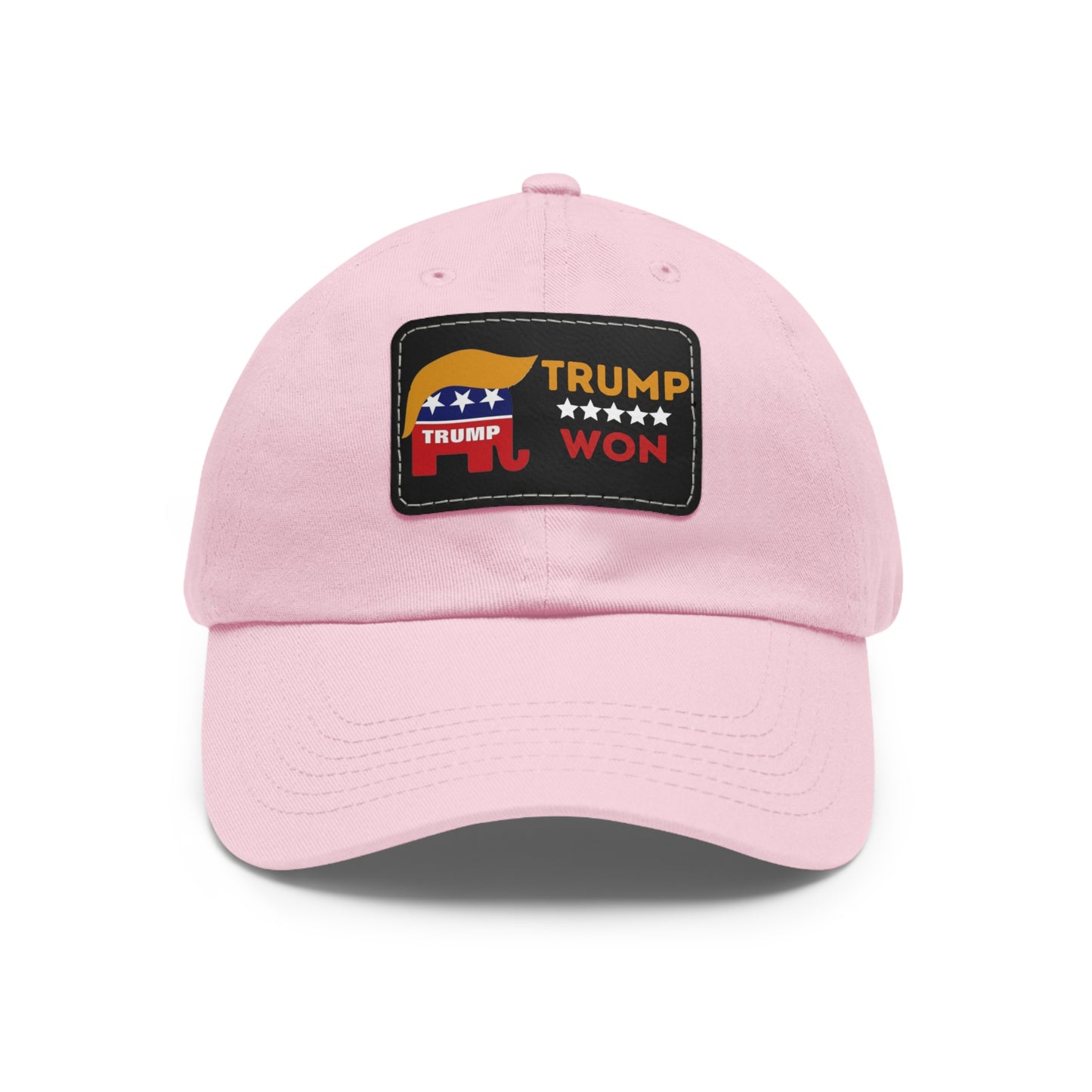 Trump Won Mom and Dad Hat with Leather Patch (Rectangle)