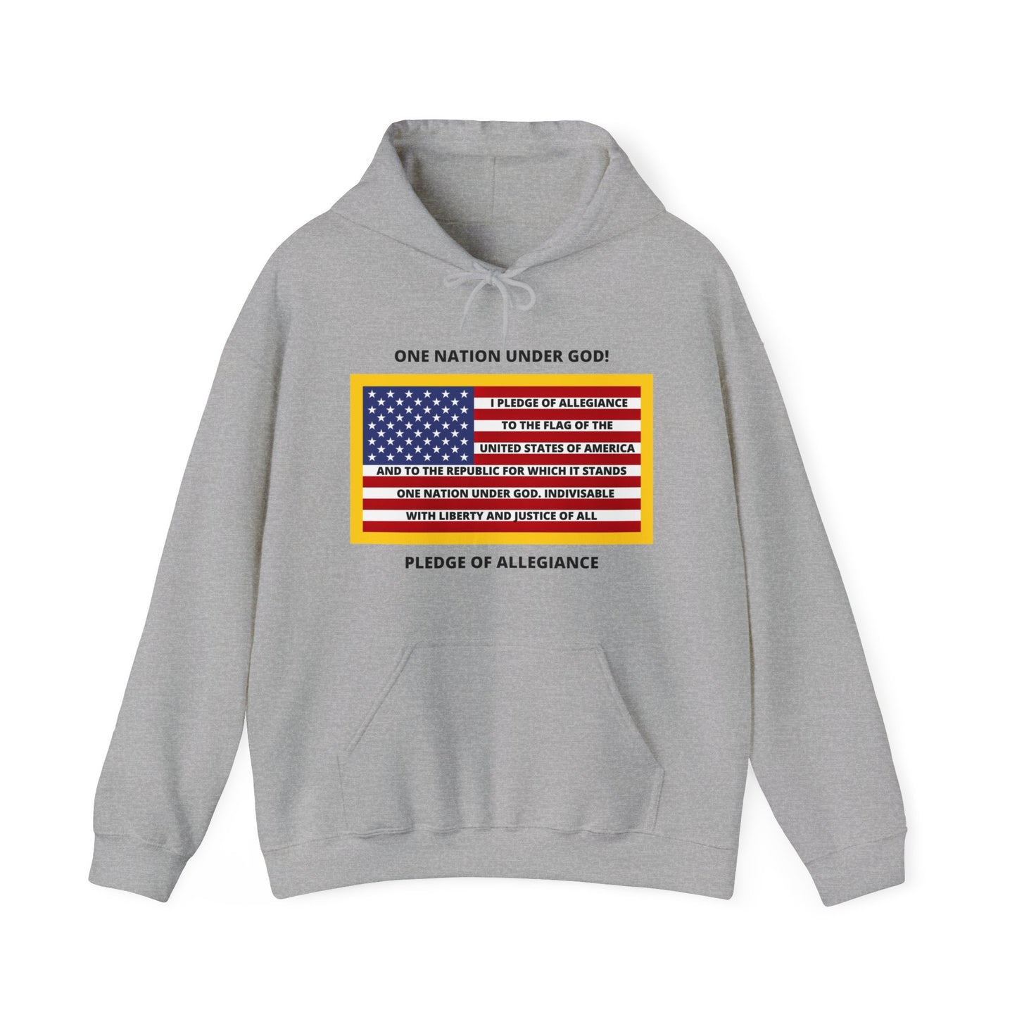 Pledge of Allegiance One Nation Under GOD! Unisex Heavy Blend Hooded Sweatshirt