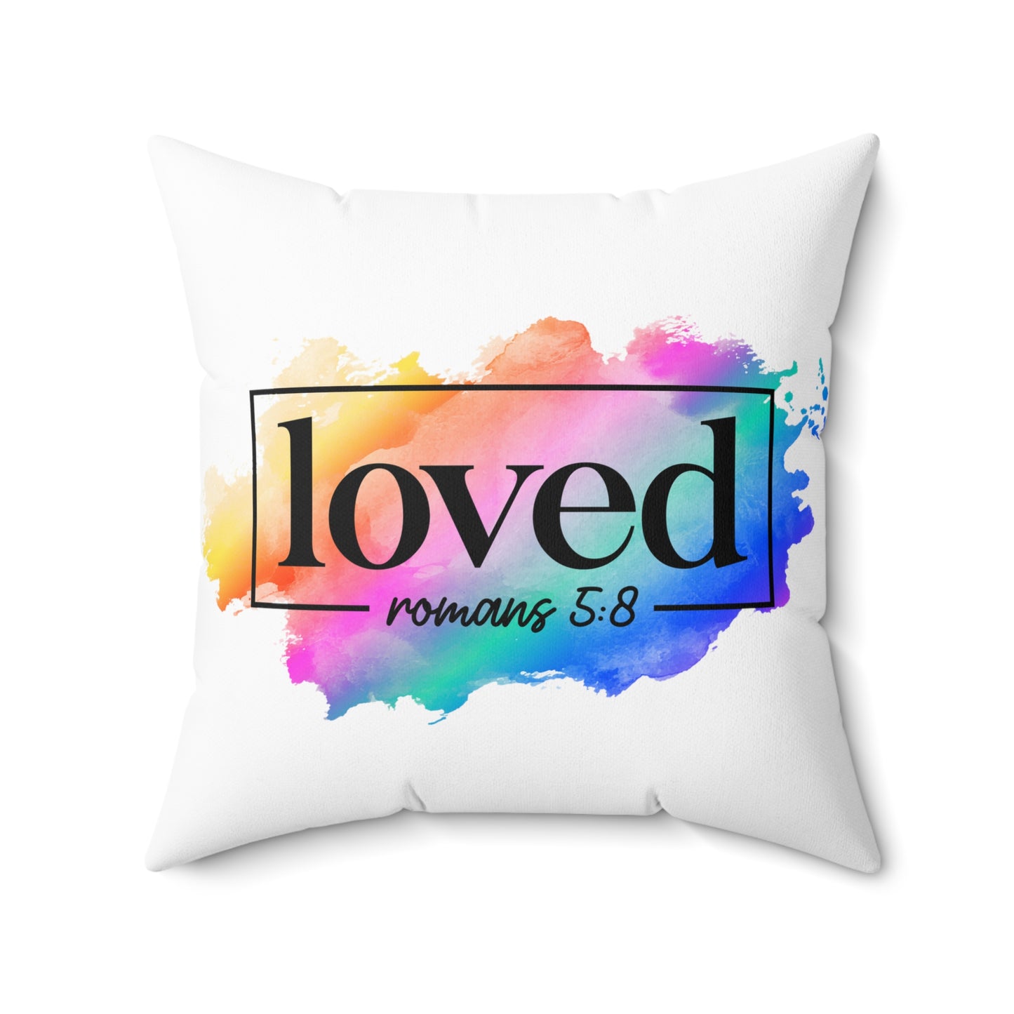 LOVED and BLESSED - Spun Polyester Square Pillow