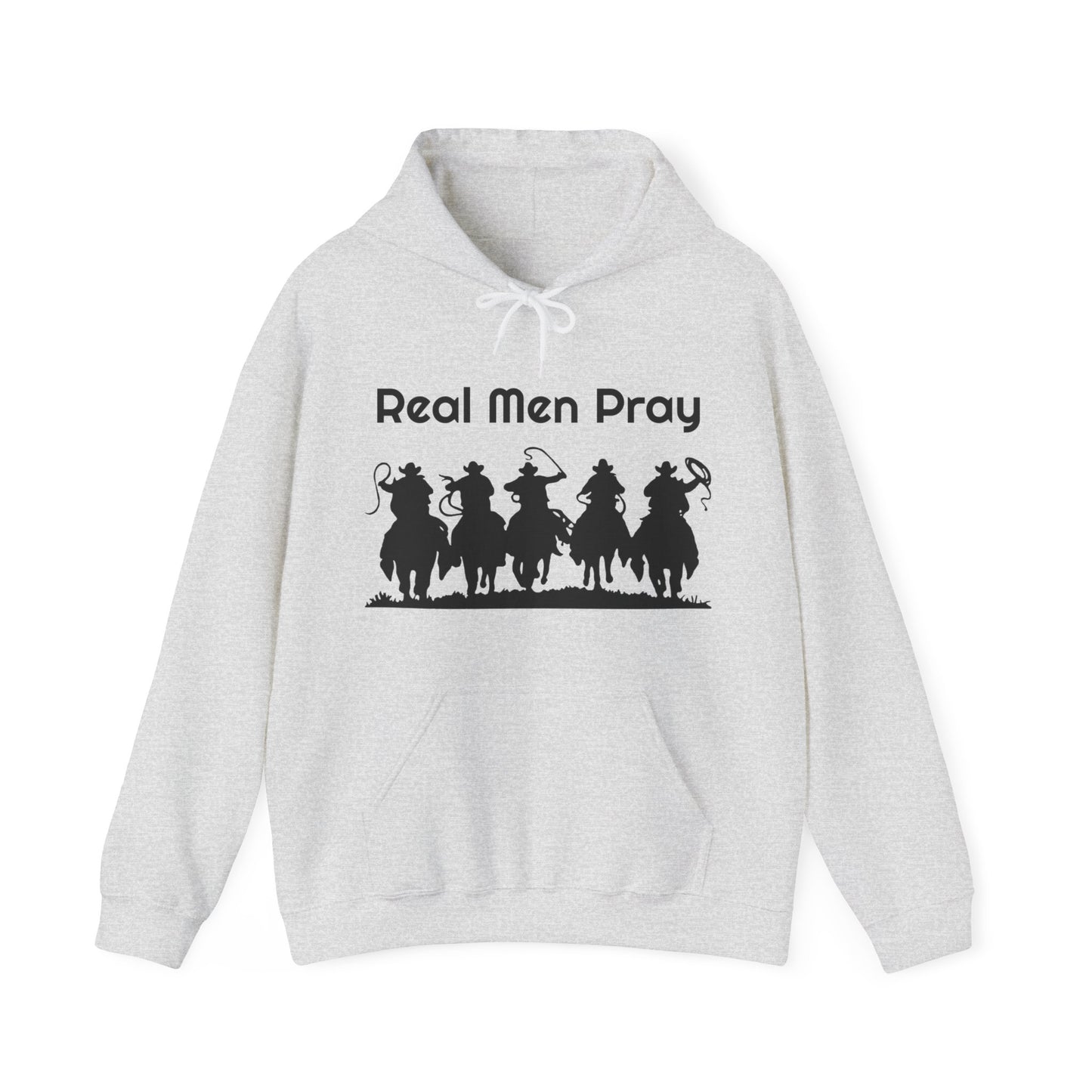 Real Men Pray - Cowboys - Unisex Heavy Blend Hooded Sweatshirt