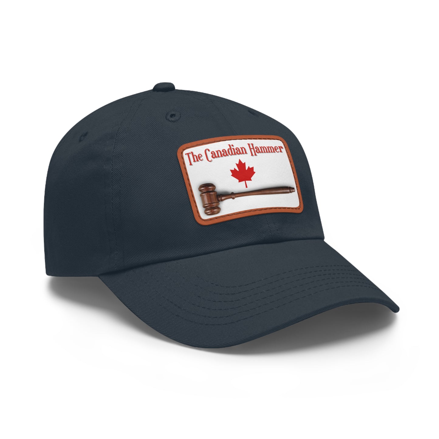 The Canadian Hammer / Barry Wunsch / #TheCanadianHammer Mom and Dad Hat with Leather Patch (Rectangle)