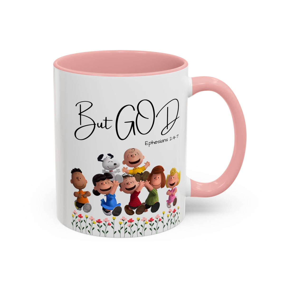 But God Scripture Coffee Mug — Genesis 50:20 Inspirational Heart Accent Mug (11/15oz)