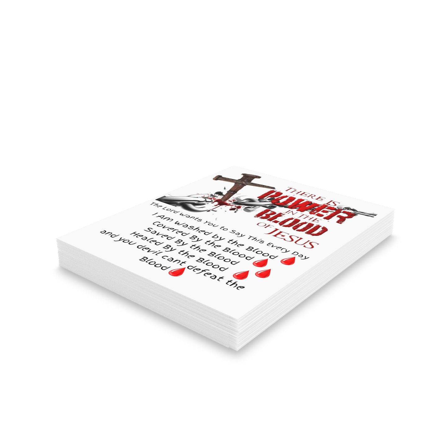 The Power of the Blood of Jesus - Greeting cards (8, 16, and 24 pcs)