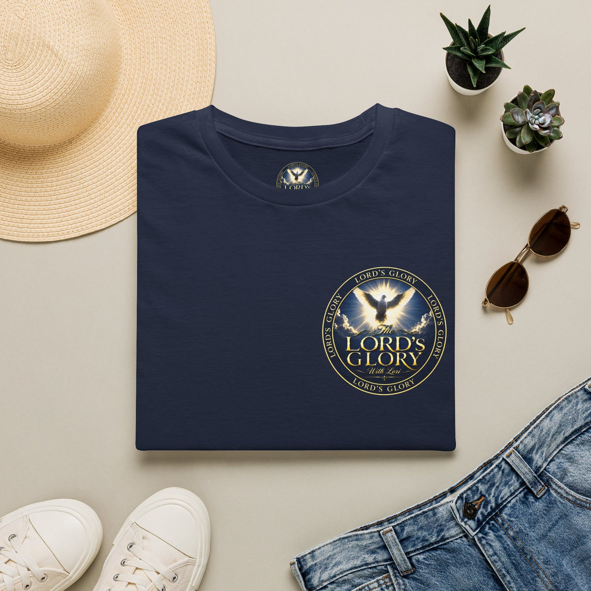 Lord's Glory with Lori Dove T‑Shirt — Christian Faith Logo Tee