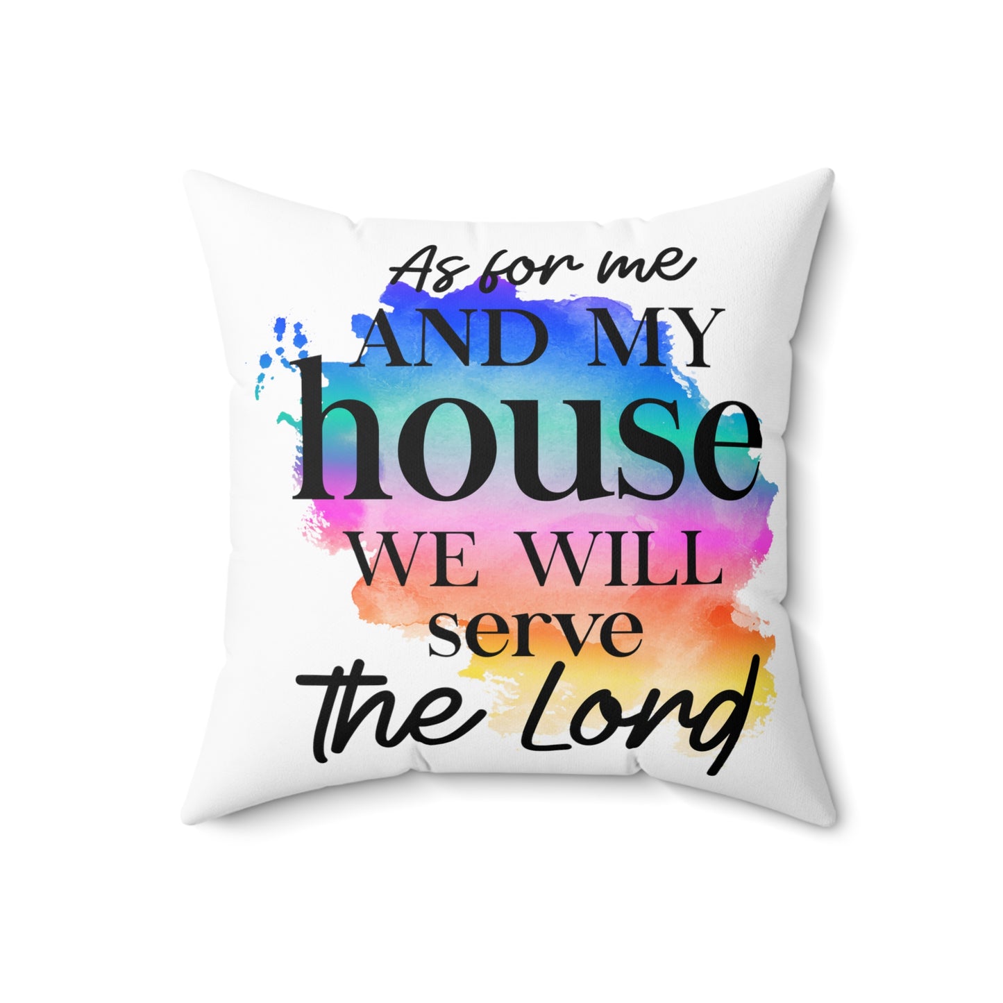 As For Me and My House - Blessed Polyester Square Pillow