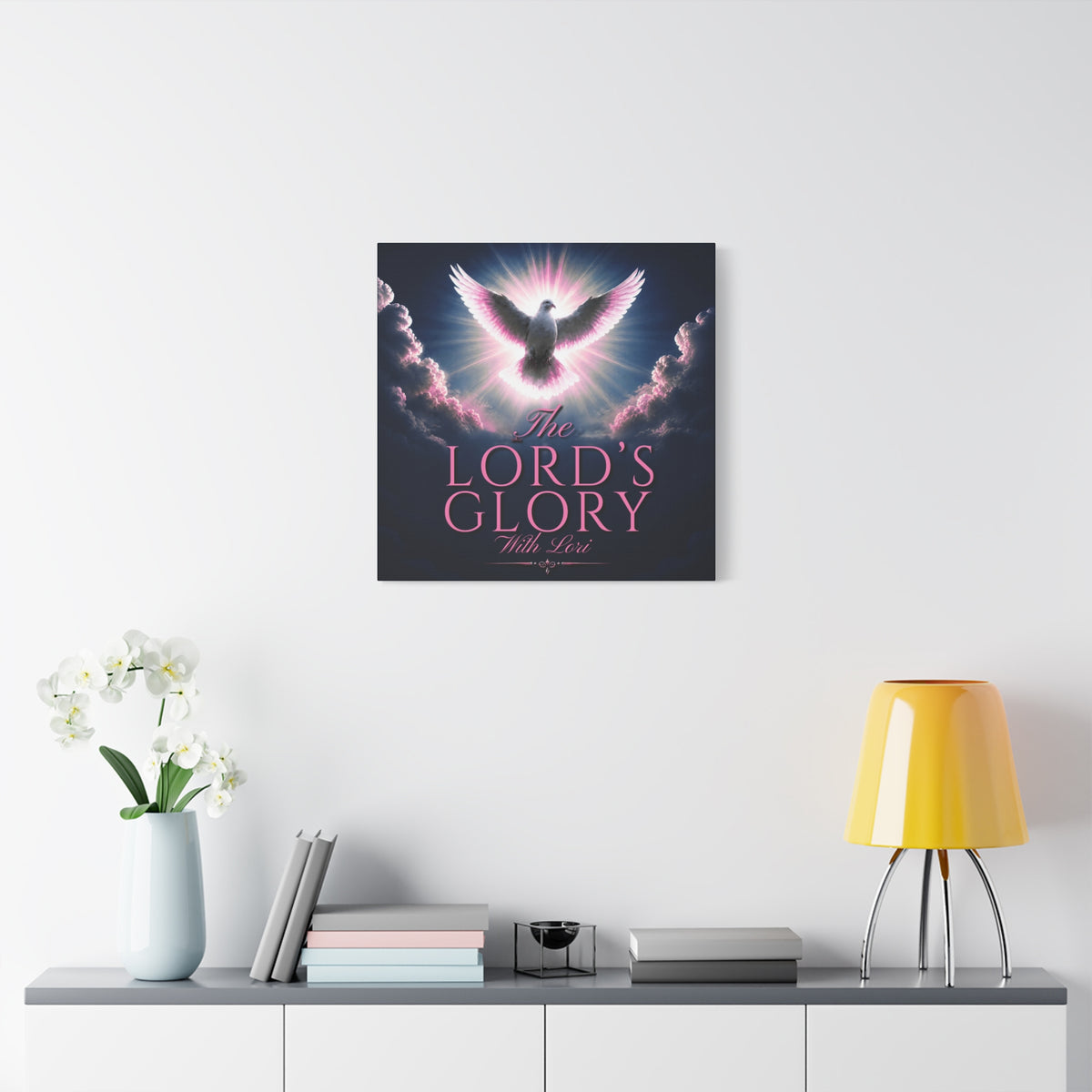 Christian Wall Art Canvas - "The Lord's Glory with Lori" Dove Print
