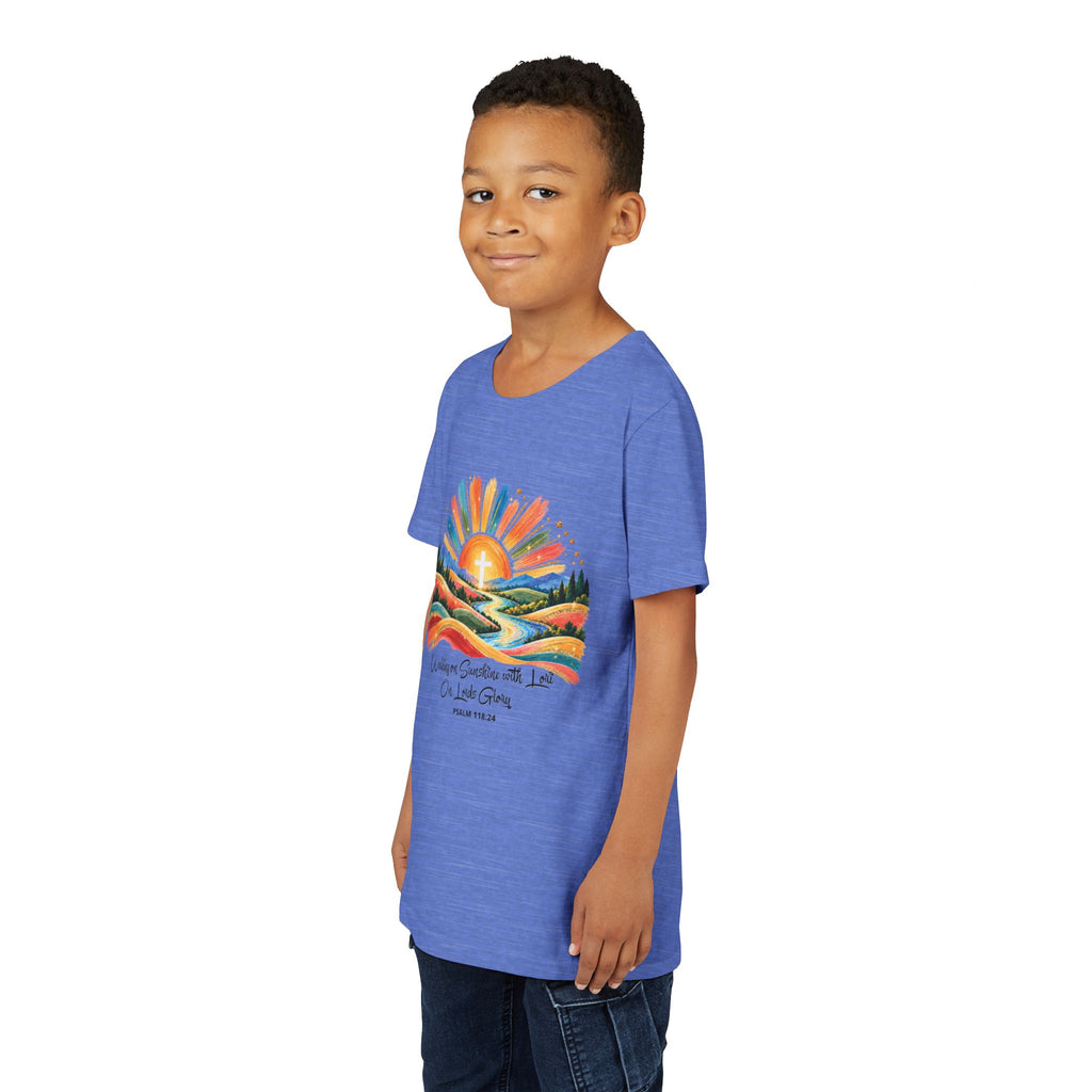 Youth Short Sleeve Tee – Walking On Sunshine with Lords Glory Design