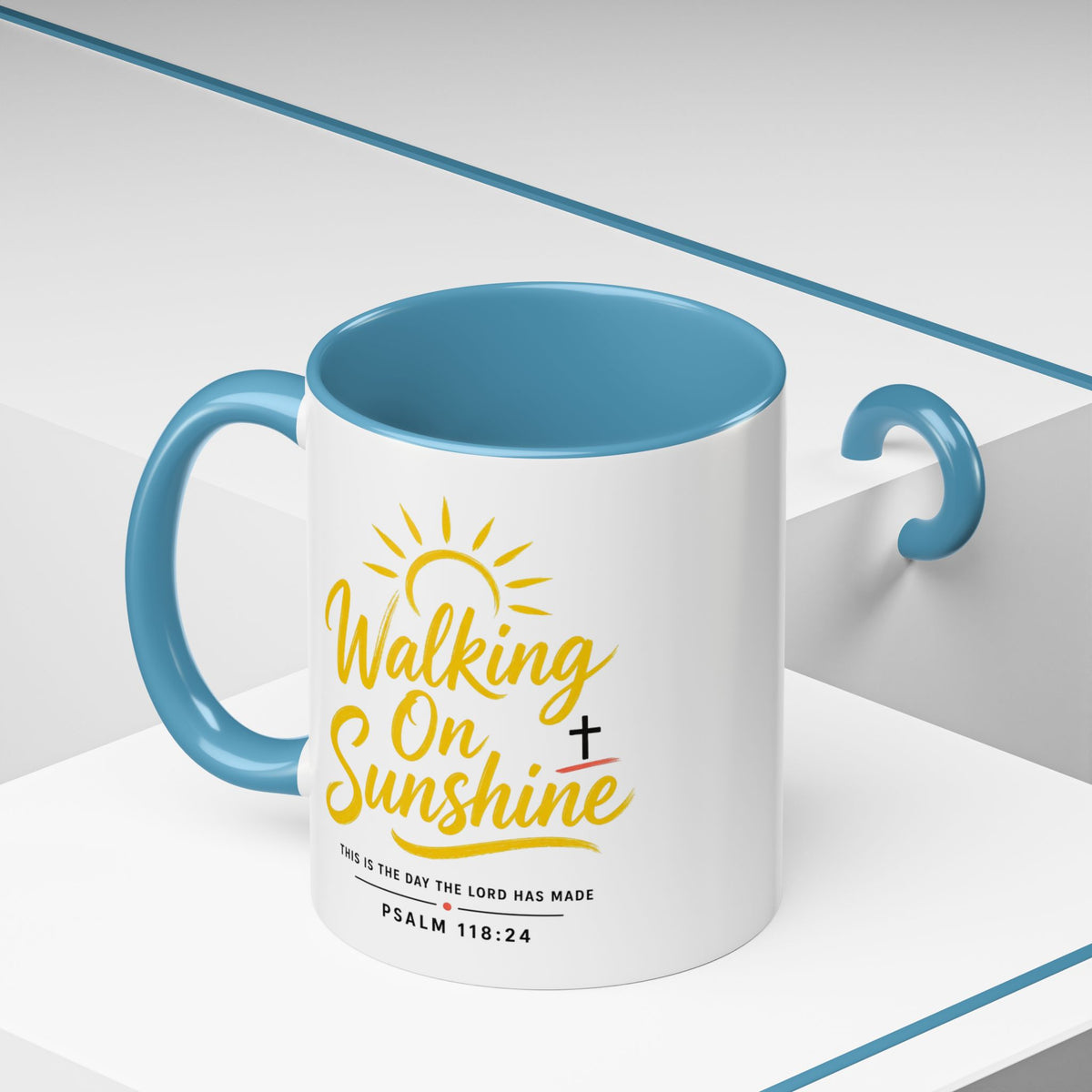 Walking on Sunshine Psalms 118:24  Accent Coffee Mug (11, 15oz)