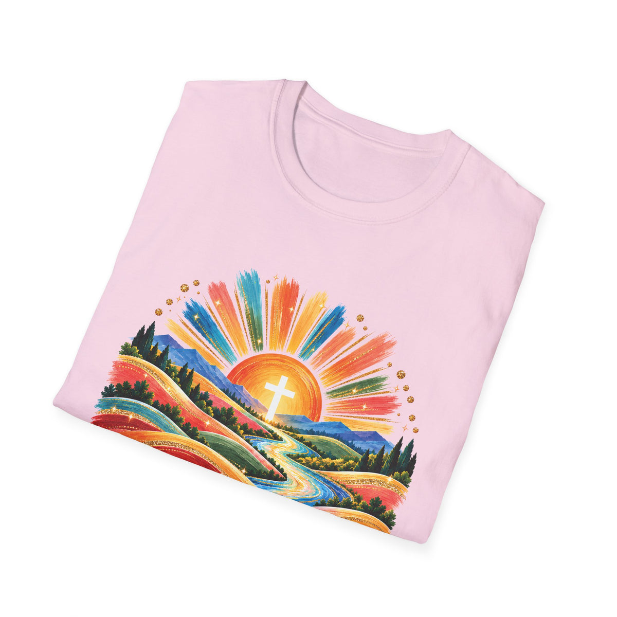 Walking On Sunshine with Lords Glory - with Lori Faith and Hope Christian Sunrise T-Shirt