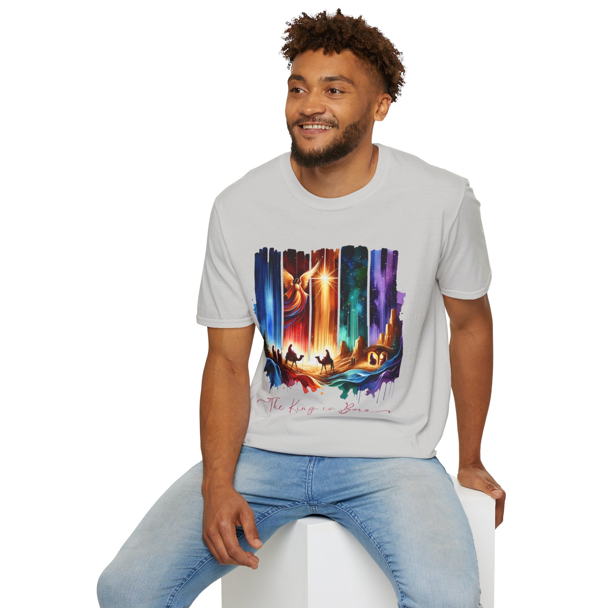 Vibrant Fantasy T-Shirt, Colorful Graphic Tee, Unisex Art Shirt, Great Gift for Fans, Unique Casual Wear, The King is Born Shirt