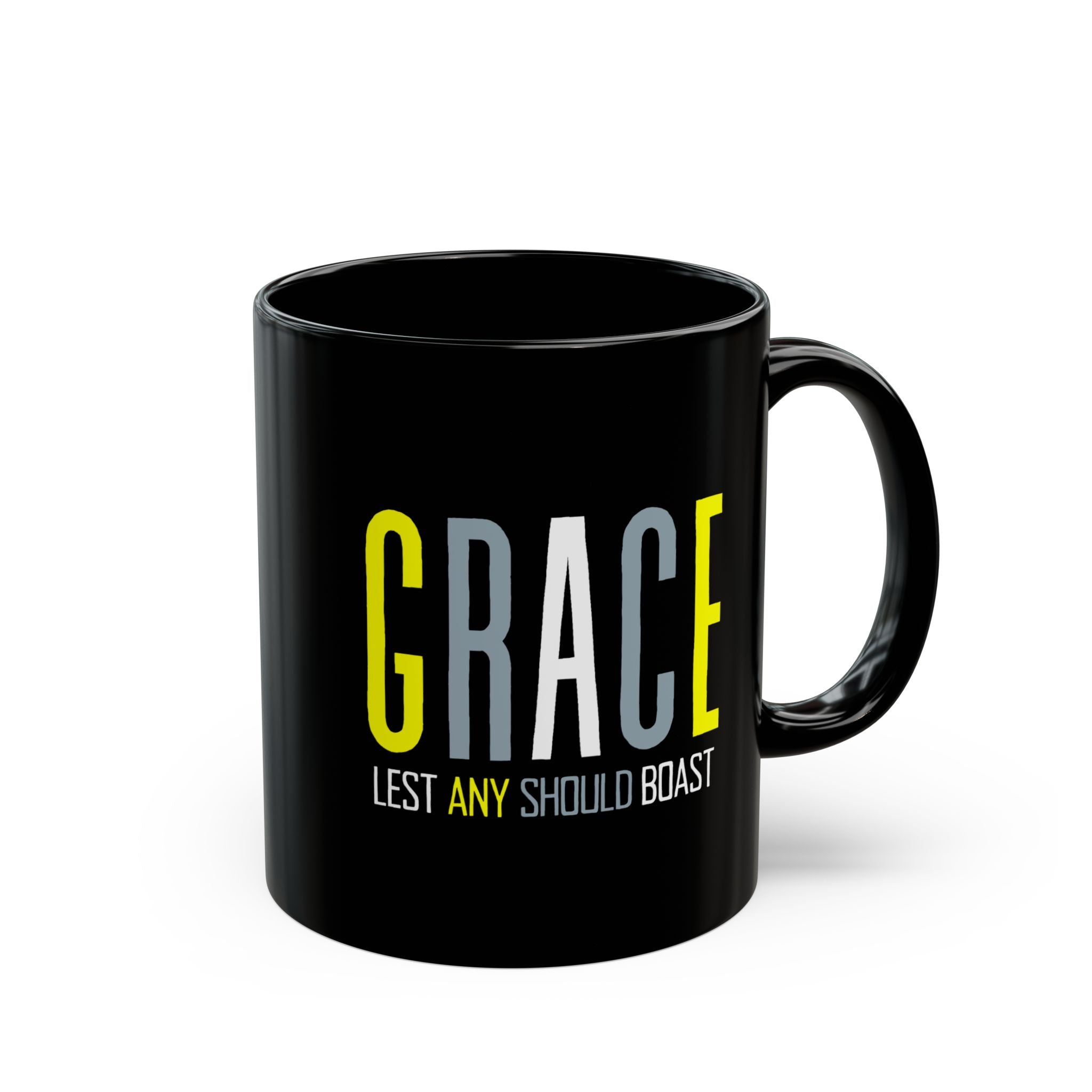 Christian Grace Lest Any Should Boast Mug, Religious Coffee Cup, Inspirational Tea Mug, Christian Gift, Graceful Scripture Mug
