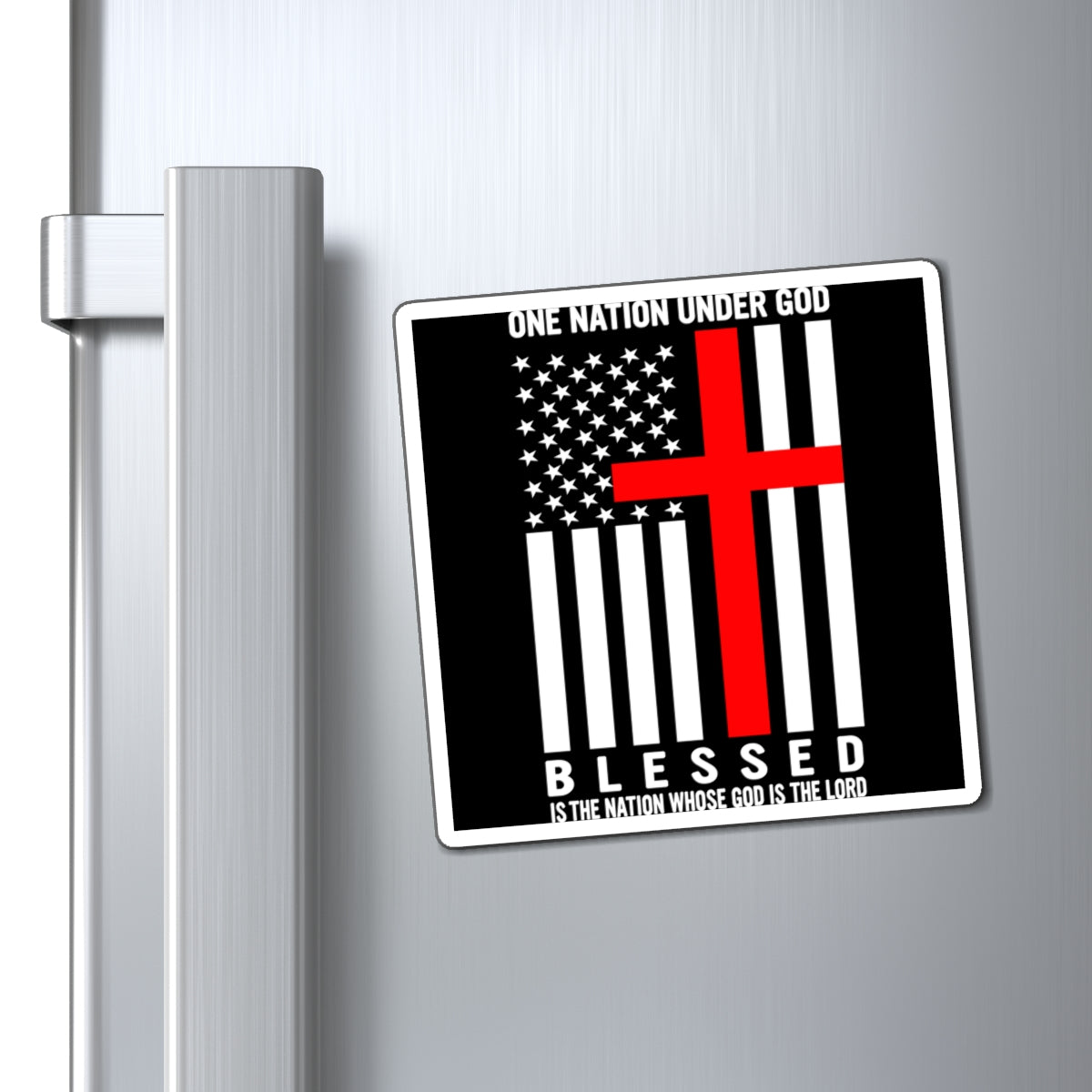 One Nation Under God Blessed Christian Flag Magnet