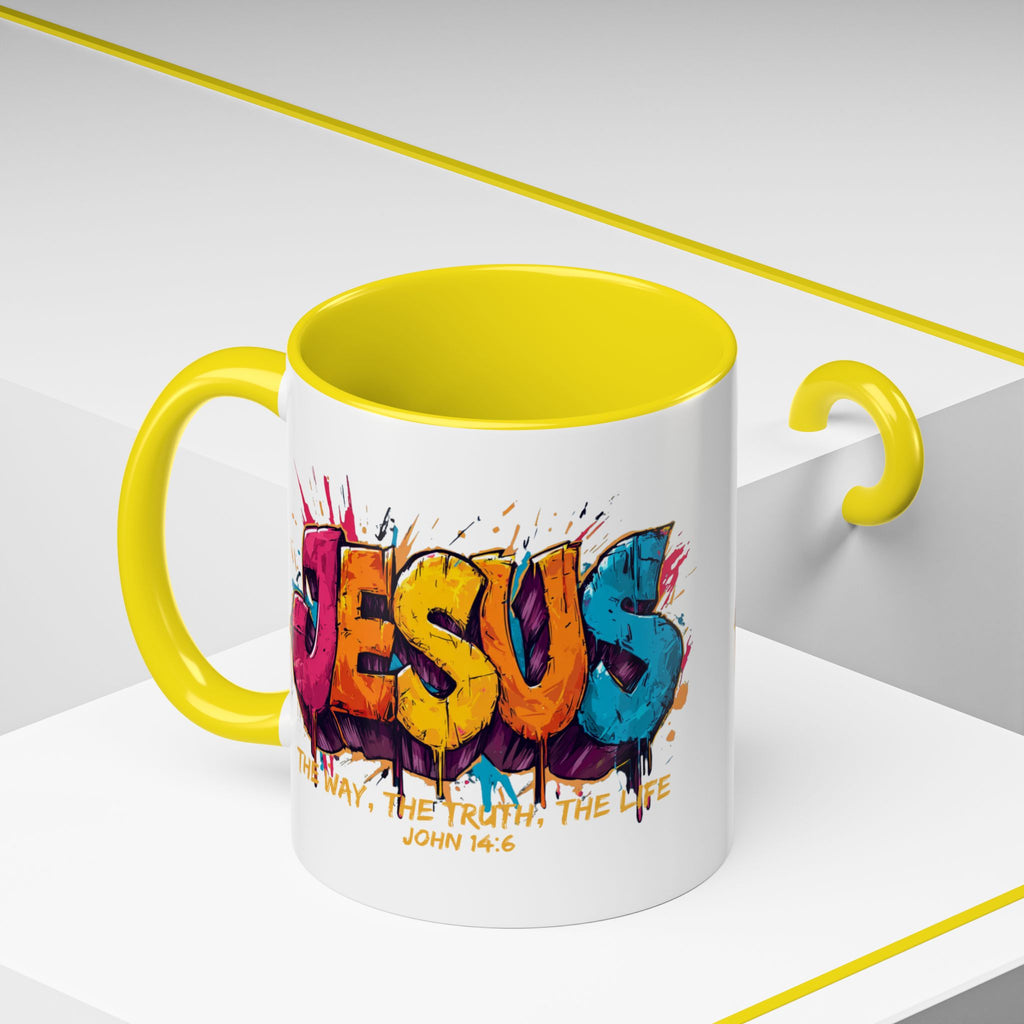 Jesus Graffiti Mug | Accent Coffee Mug 11oz 15oz