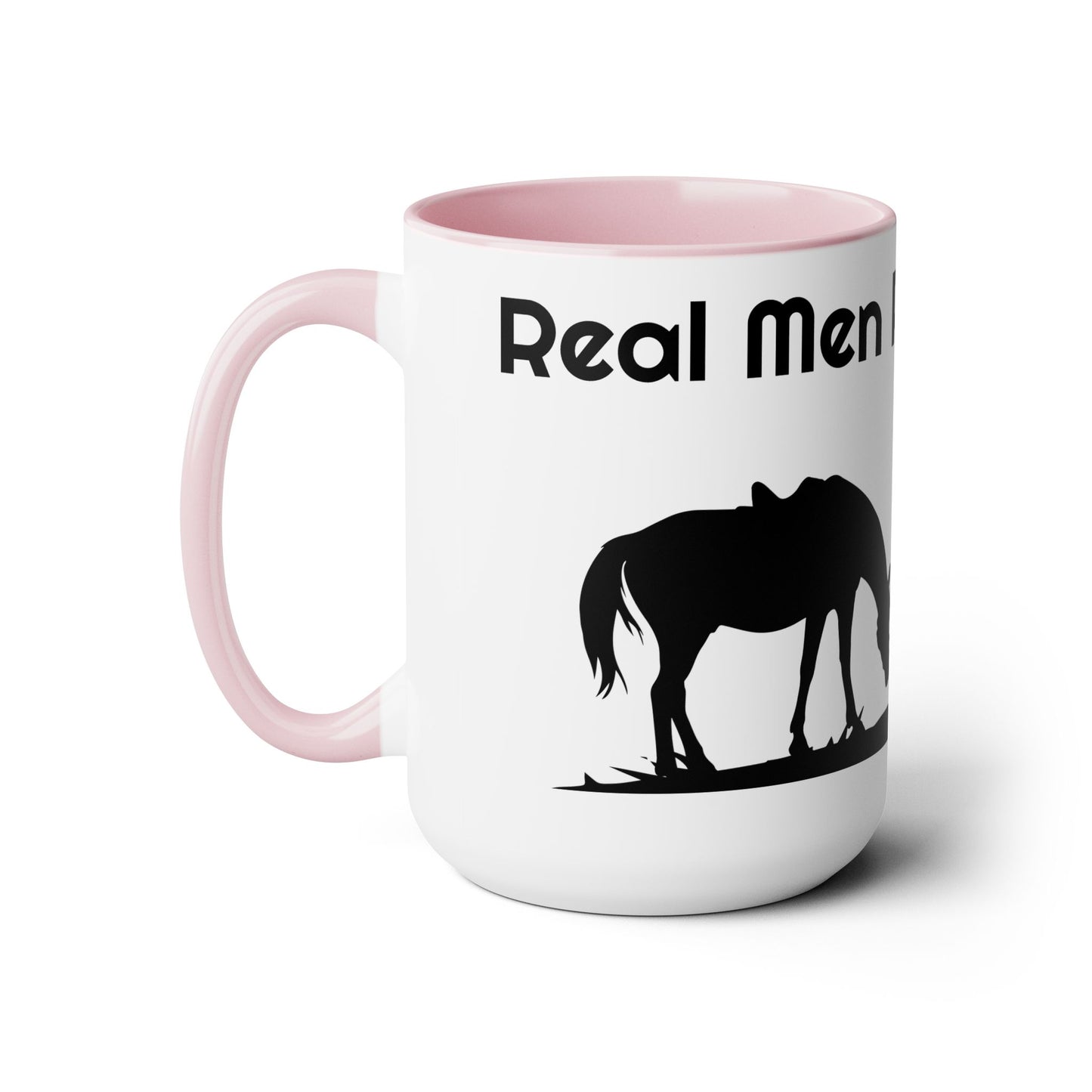 Real Men Pray! Two-Tone Coffee Mugs, 15oz