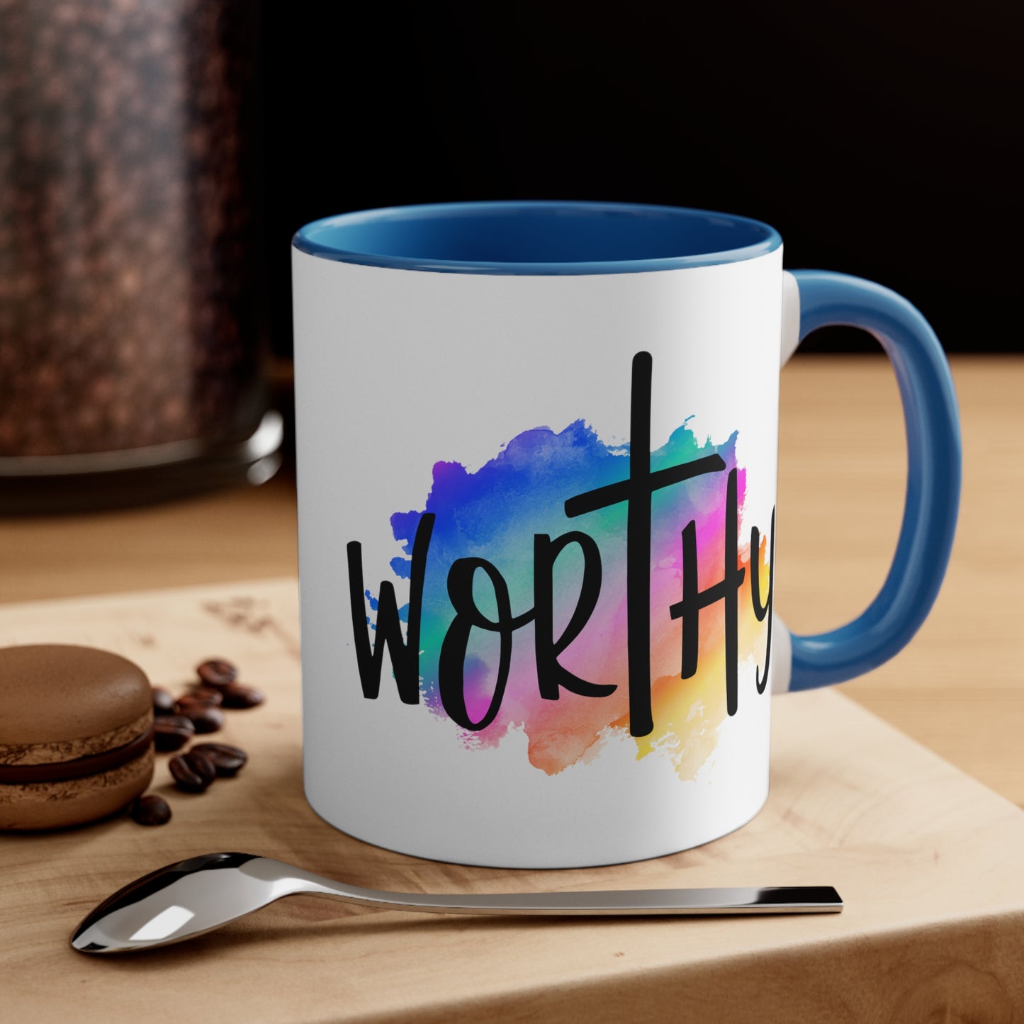 WORTHY - 5 Colors Accent Coffee Mug, 11oz