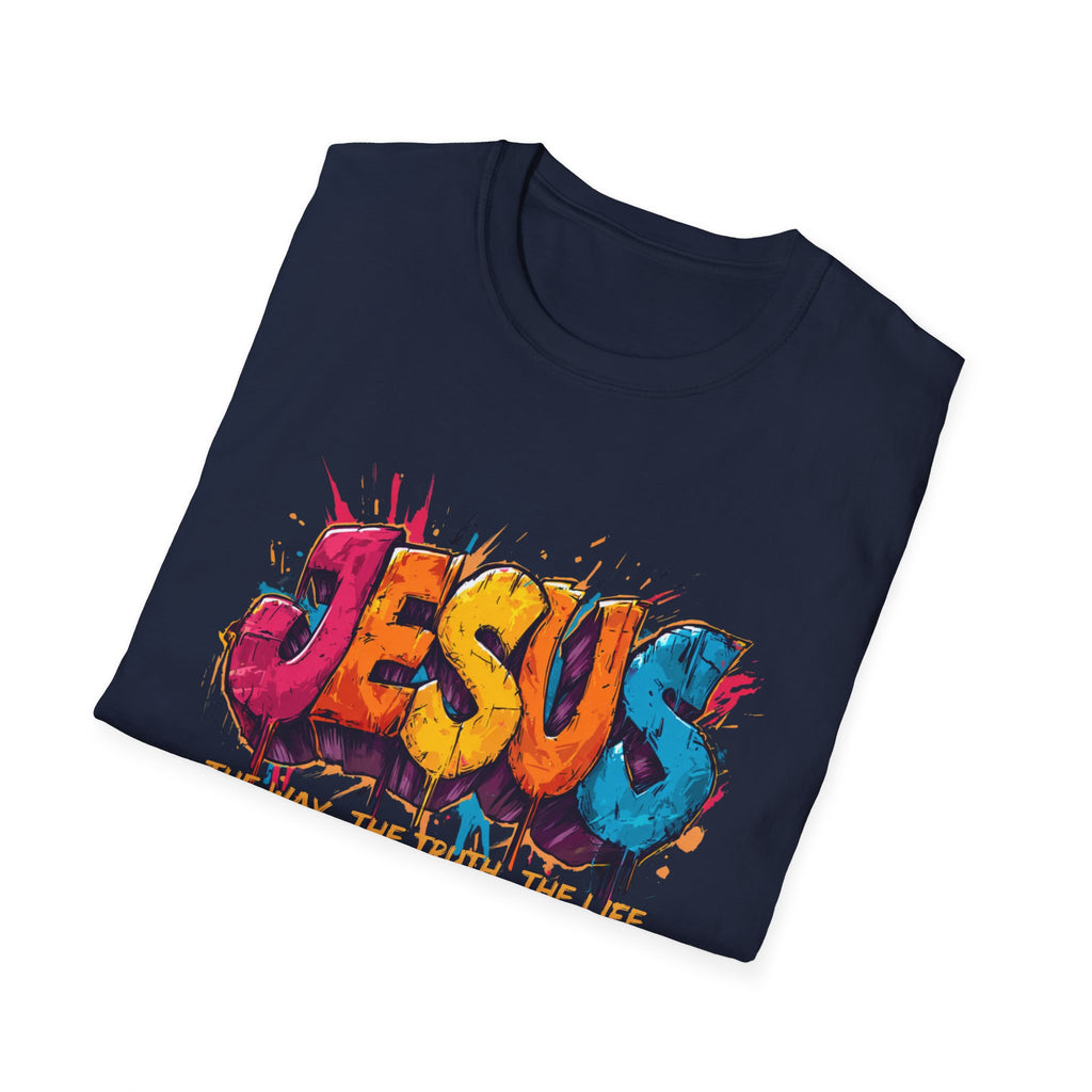 JESUS  Splash T-Shirt | Colorful Street Art Christian Tee