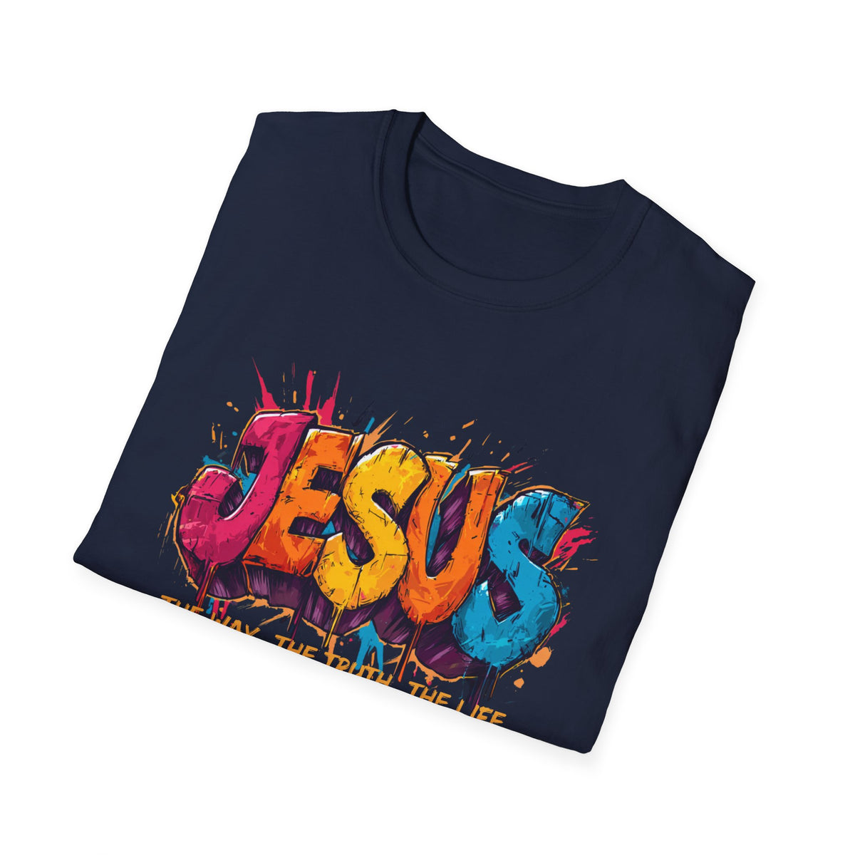 JESUS  Splash T-Shirt | Colorful Street Art Christian Tee